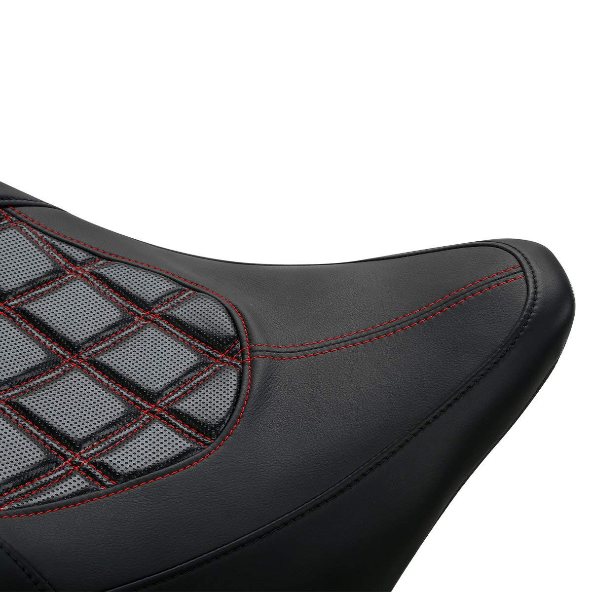 C.C.Rider One-Piece Seat for Harley Davidson Touring Models (Road King, Street Glide, Electra Glide, Road Glide) 2009-2023 - Comfortable Driver & Passenger Motorcycle Seat for Long Rides and Cruising