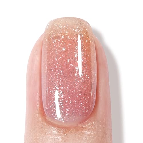 Silver Glitter Milky Pink
