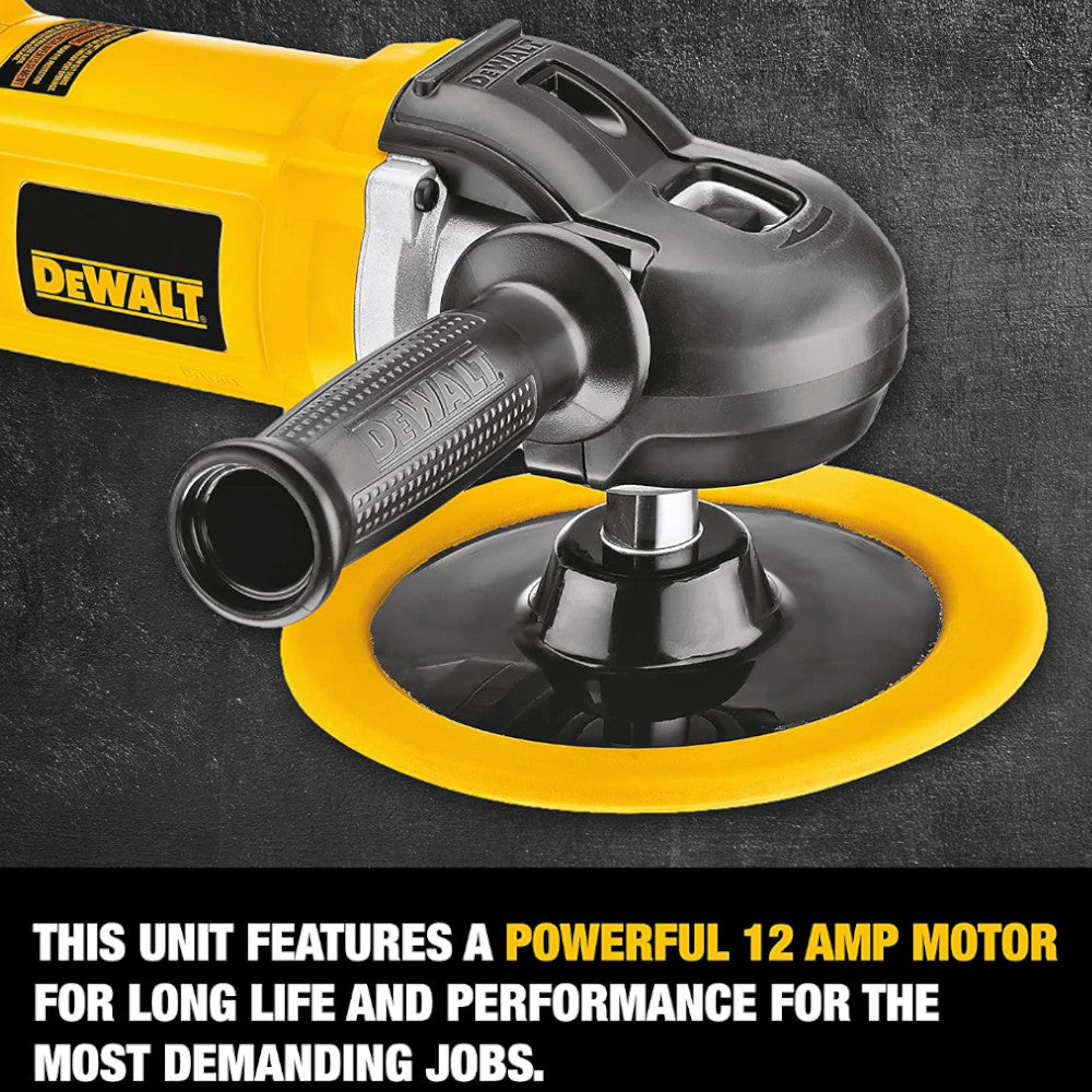 DEWALT DWP849X Variable Speed Buffer Polisher with Soft Start - 7 Inch & 9 Inch Pads - Certified Refurbished with Dewalt Warranty - Perfect for Car Detailing & Metal Polishing