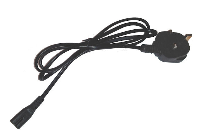 UK Molded Two Prong Power Cord - 13A 250V AC Power Cable for Home & Office Appliances - Perfect for Lamps, Printers, and Small Electronics