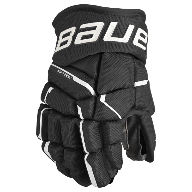 Bauer Supreme Mach Hockey Gloves for Junior Players - Lightweight Protective Ice Hockey Gloves for Youth - Perfect for Training, Games & Competitive Play