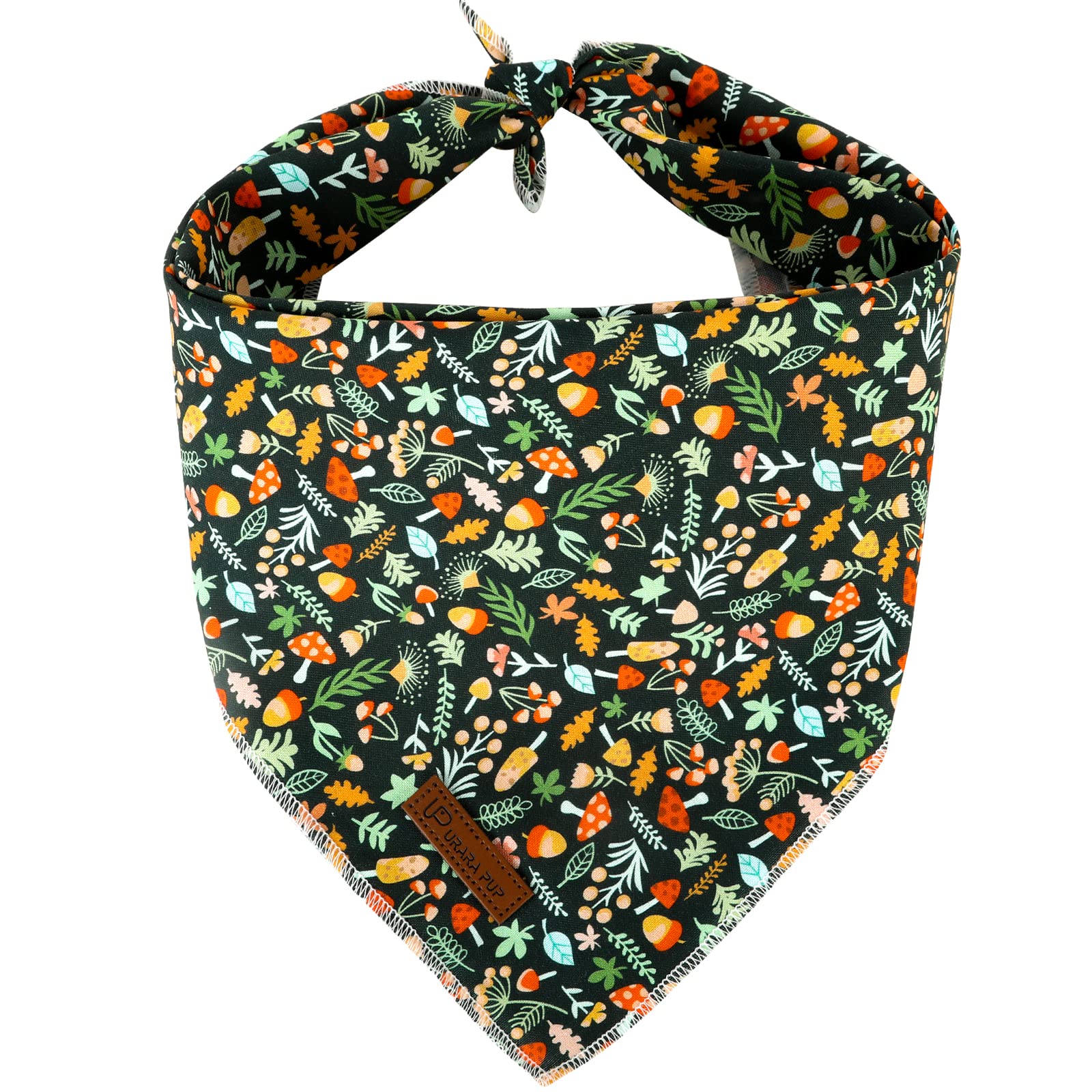 UP URARA PUP Fall Dog Bandana - Soft Cotton Triangle Scarf for Small & Medium Dogs - Cute Pet Kerchief for Puppies, Cats, Boys & Girls - Perfect for Autumn Walks, Photo Shoots & Seasonal Pet Fashion