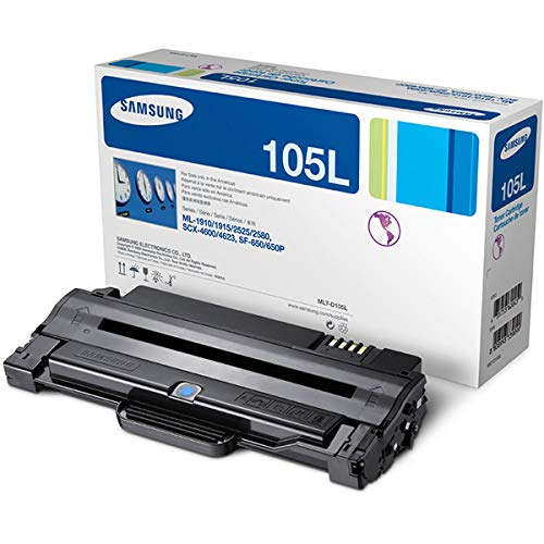 Original Samsung MLT-D105L/XAA (005) Toner Cartridge - Compatible with Samsung 105L Printers | High-Yield Printing for Office & Home Use