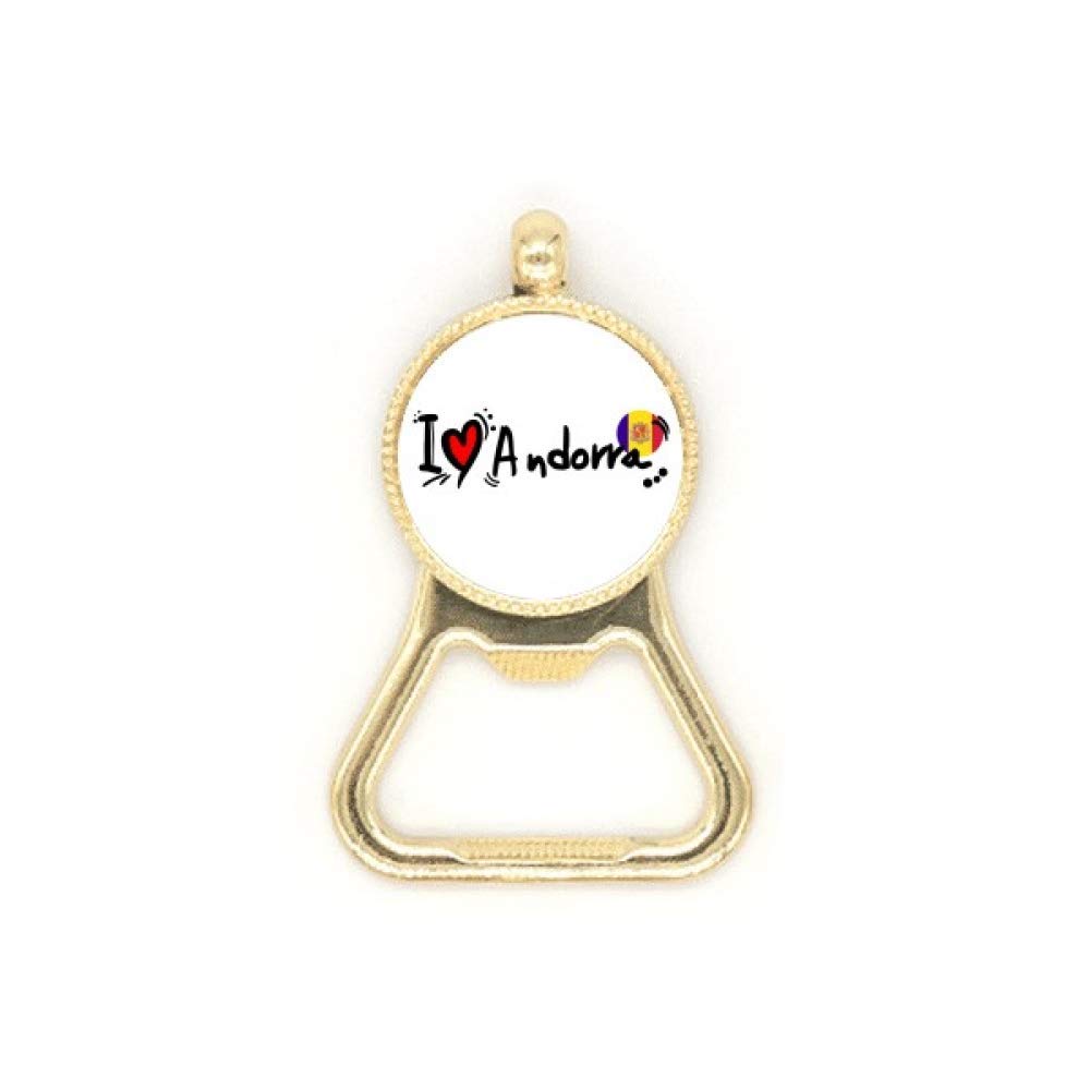 Andorra Flag Beer Bottle Opener - Stainless Steel Keychain for Travel & Gifts