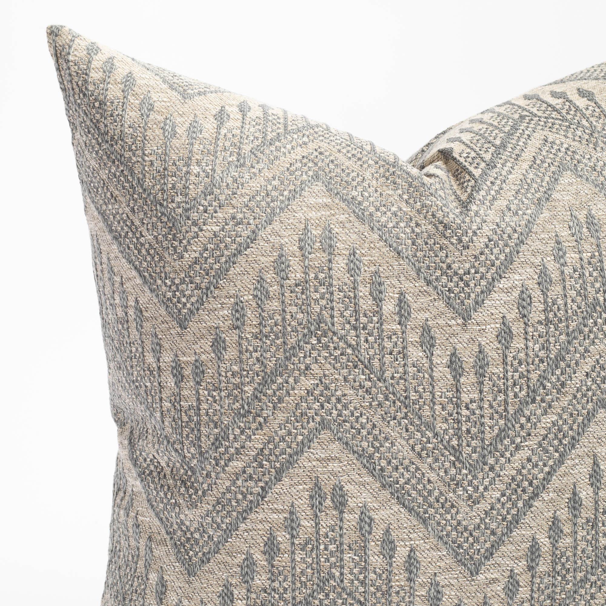 Joyce 22x22 Inch Decorative Throw Pillow Cover - Soft Denim Blue Cushion for Sofa, Bed & Home Decor