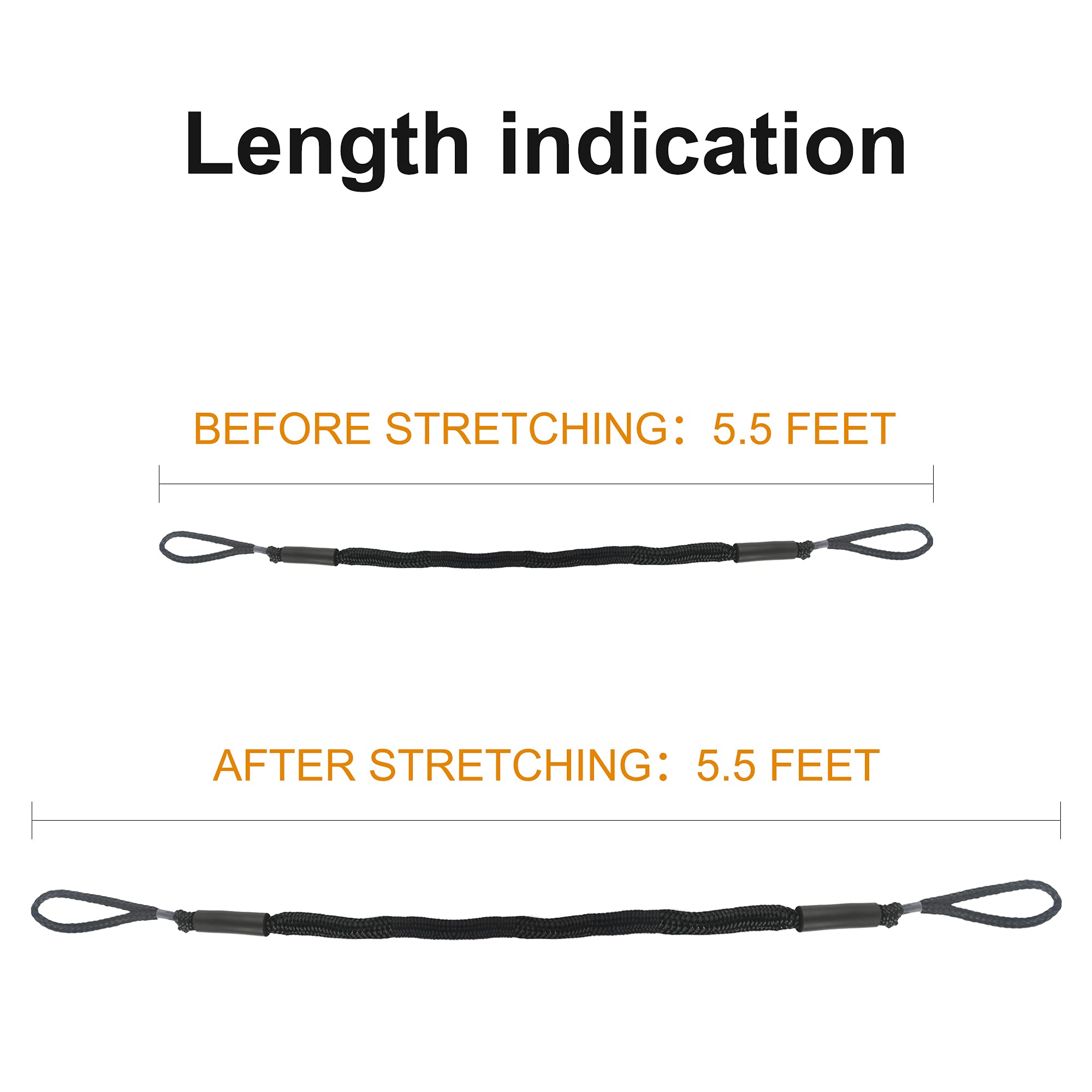 DockMoor 4 Pack Premium Marine Boat Dock Lines - Heavy Duty Rope for Jet Ski, Pontoon, Wave Runner, Kayak & Seadoo Accessories (Black) - Perfect for Mooring, Docking & Watercraft Security
