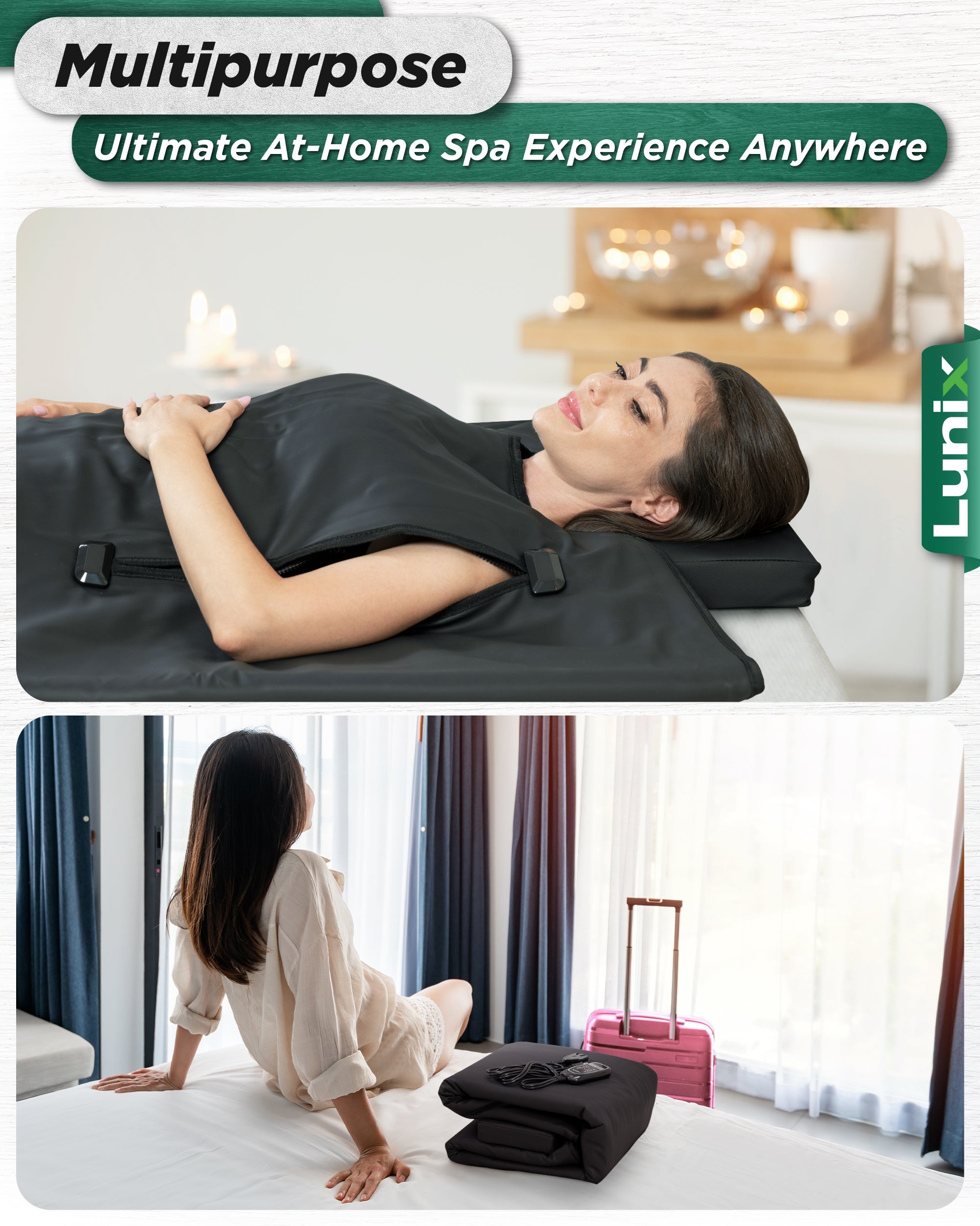 Premium LX17 Infrared Sauna Blanket for Home Detox & Relaxation - Portable Far Infrared Therapy for Weight Loss, Pain Relief & Improved Sleep - Perfect for Home Spa, Post-Workout Recovery & Stress Relief