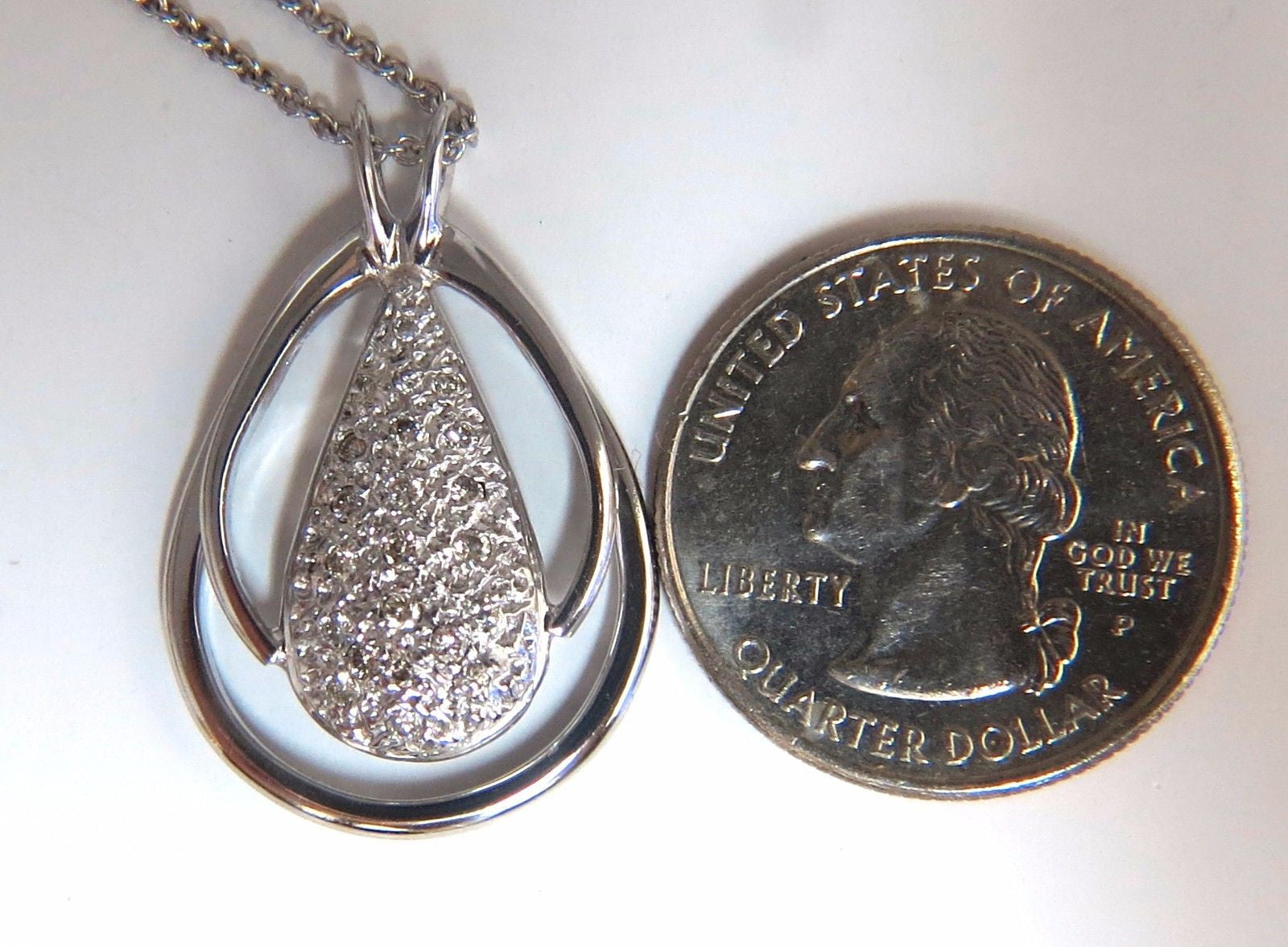 0.50ct Natural Pear-Shaped Diamond Cluster Necklace in 14K Gold - Perfect for Weddings, Anniversaries & Special Occasions
