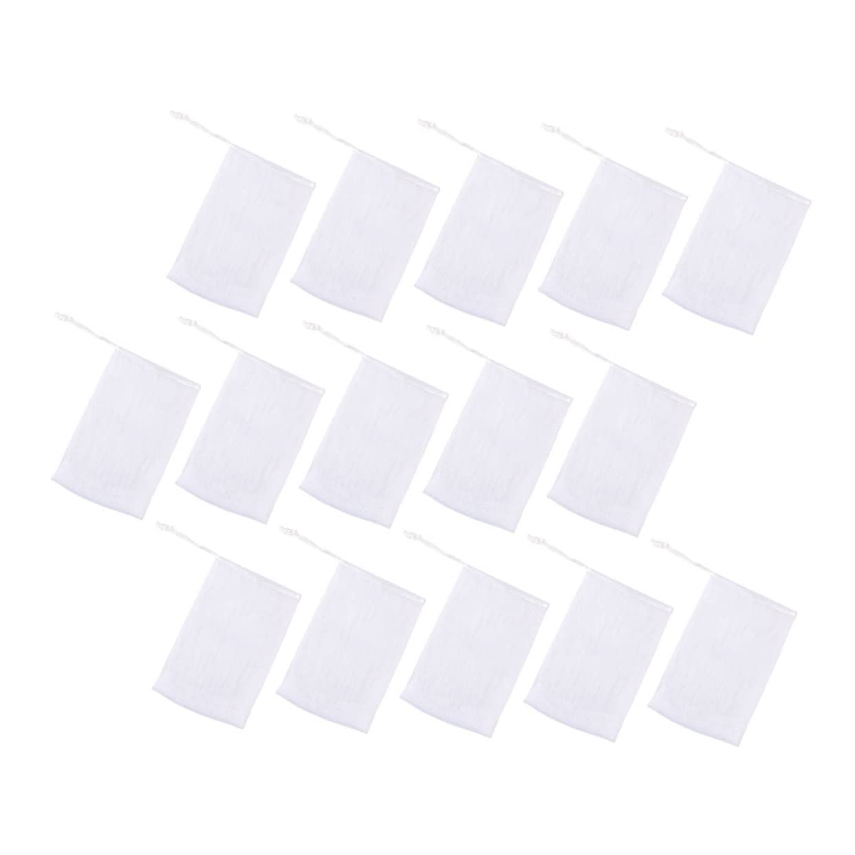 50pcs Natural Soap Saver Bags - Reusable Mesh Soap Pouch for Handmade Soap, Body Wash & Bar Soap | Eco-Friendly Foaming Net for Shower, Bath & Travel | White Soap Storage Bags with Wall Mount Option