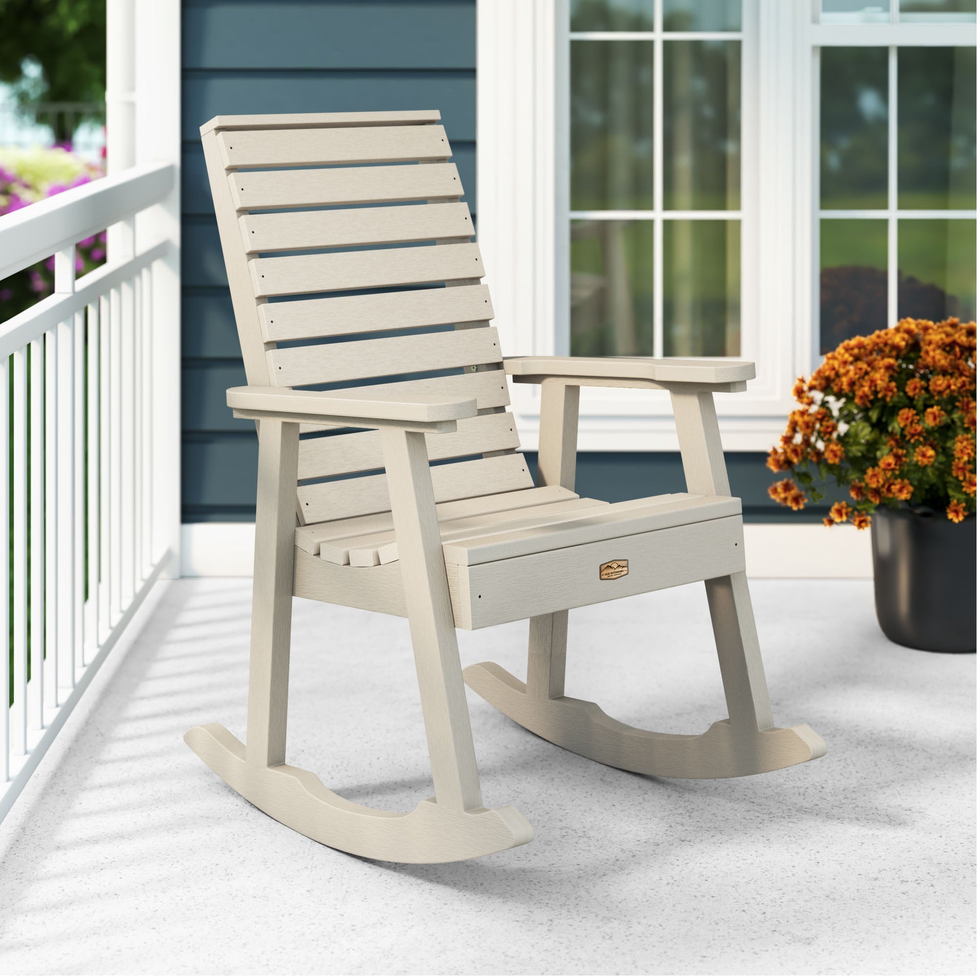 Essential Town Rocking Chair - Comfortable Wooden Rocking Chair for Living Room, Nursery & Porch - Perfect for Relaxing, Nursing & Outdoor Lounging