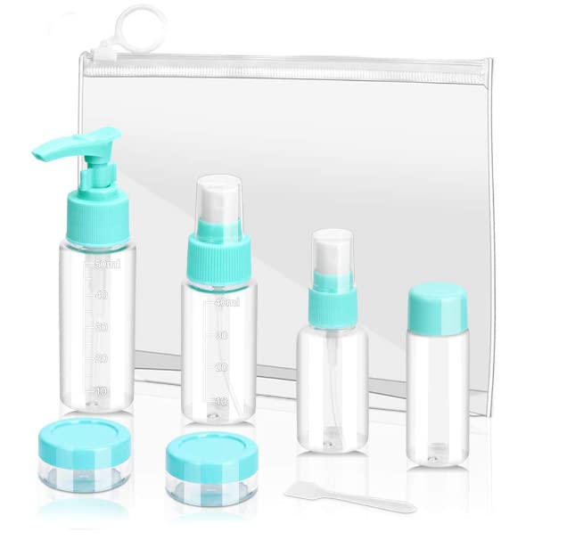 Miss Royale Travel Bottles Kit - 4 Pack Leak Proof Refillable Toiletry Containers for Lotion, Shampoo & Cream | TSA Approved Cosmetic Bottles Set for Air Travel, Gym & Vacation (7 Pieces)