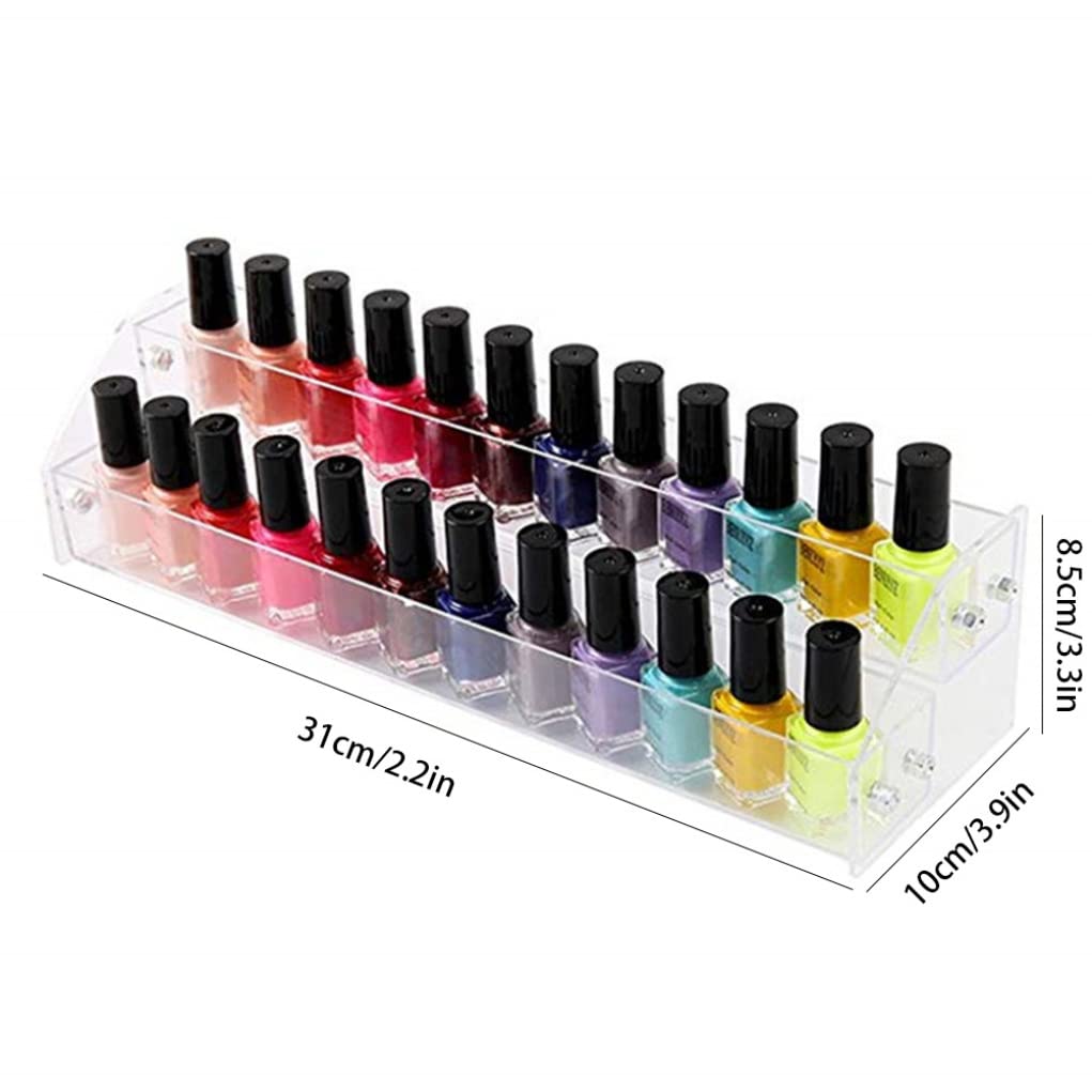 7-Tier Acrylic Nail Polish Organizer - Essential Oil & Makeup Storage Rack for Salon & Home