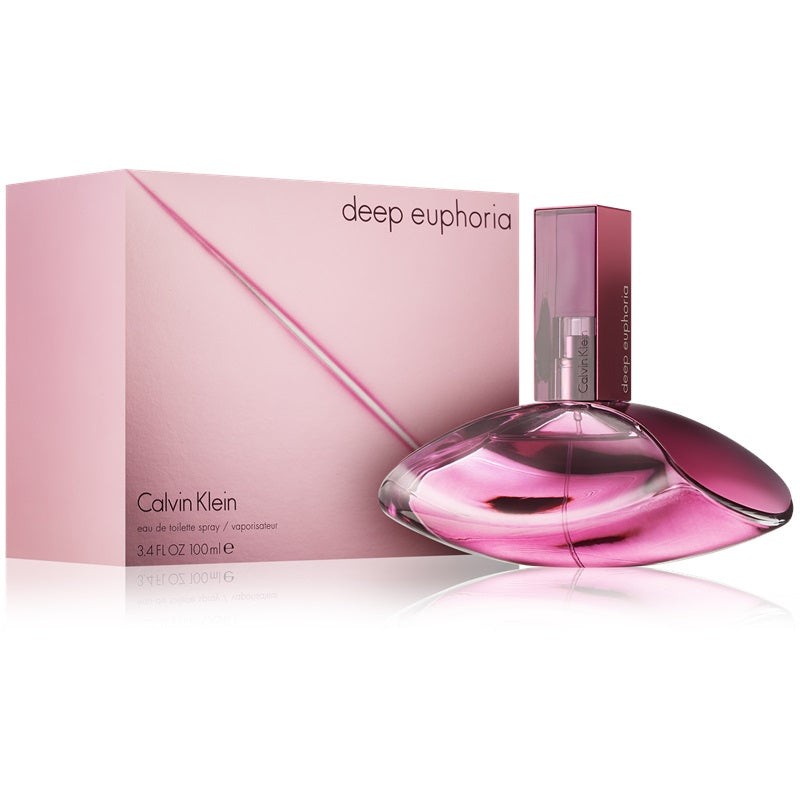 Calvin Klein CK Deep Euphoria 100ML Eau De Toilette Spray for Women - Long-Lasting Floral Fragrance for Date Night & Special Occasions