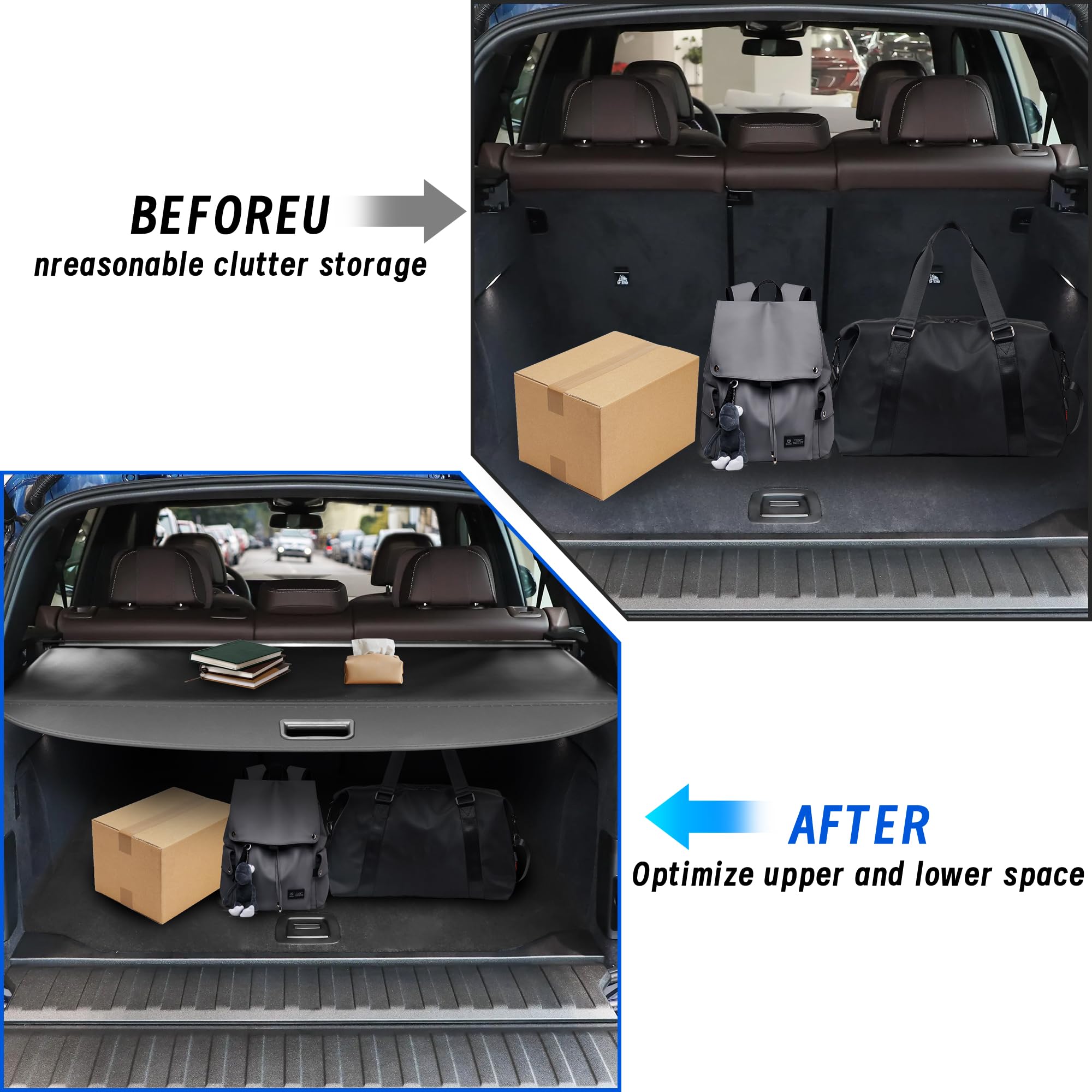 Premium Retractable Cargo Cover for BMW X5 (2019-2024) - Universal Trunk Liner, Luggage Security Shield & UV Protection | Perfect for Road Trips, Grocery Hauling & Outdoor Adventures
