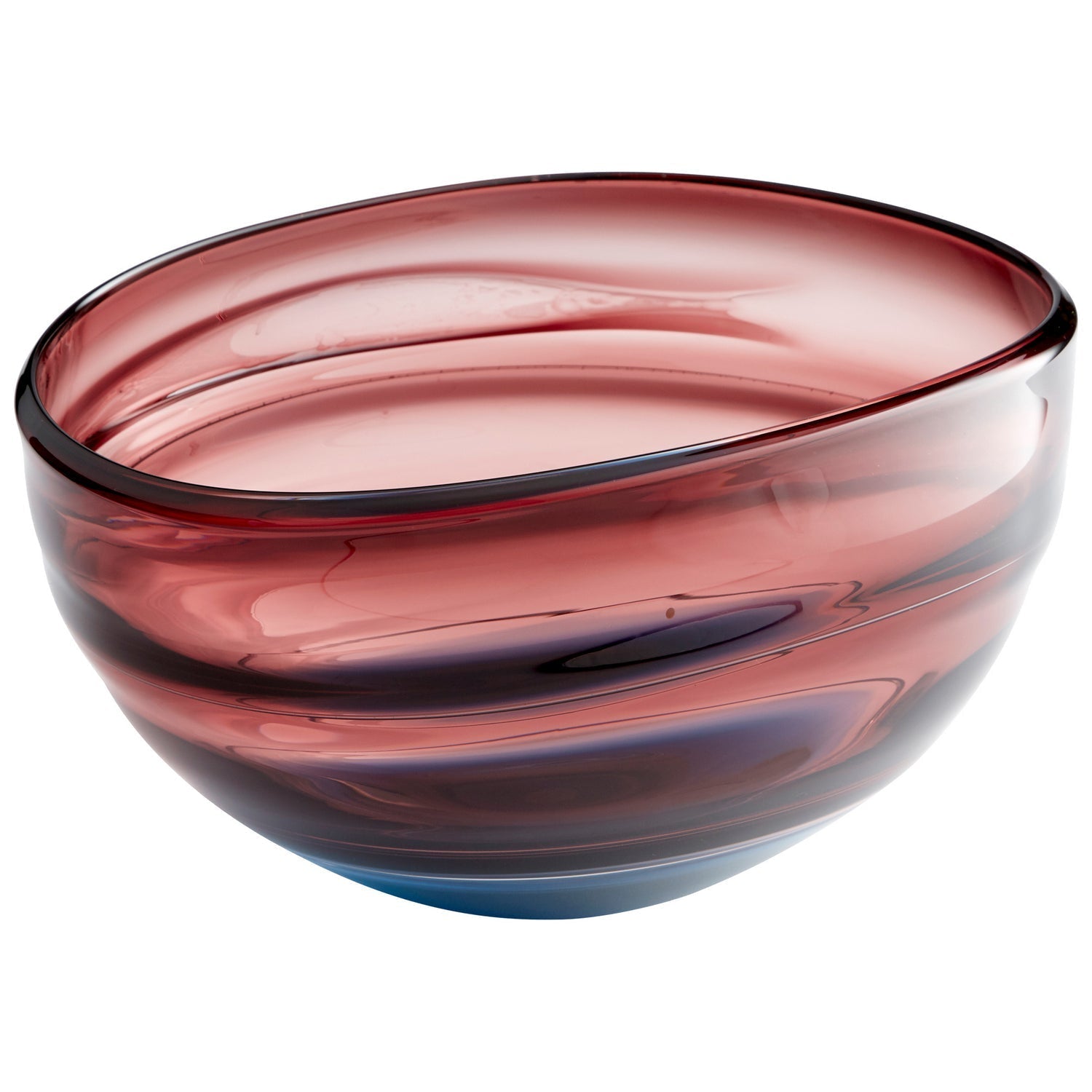Cyan Design 10494 Danica Bowl - Elegant Plum and Blue Ceramic Serving Bowl for Salads, Fruits & Desserts | Perfect for Dining Table Decor & Entertaining Guests