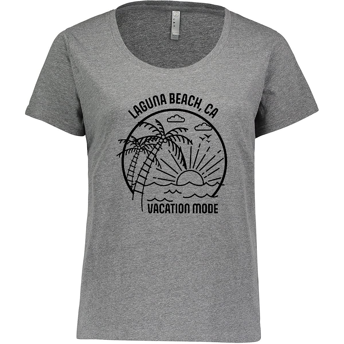 Inktastic Laguna Beach California Summer Vacation Mode Women's Plus Size T-Shirt - Comfortable Casual Wear for Beach Outings, Travel & Relaxation