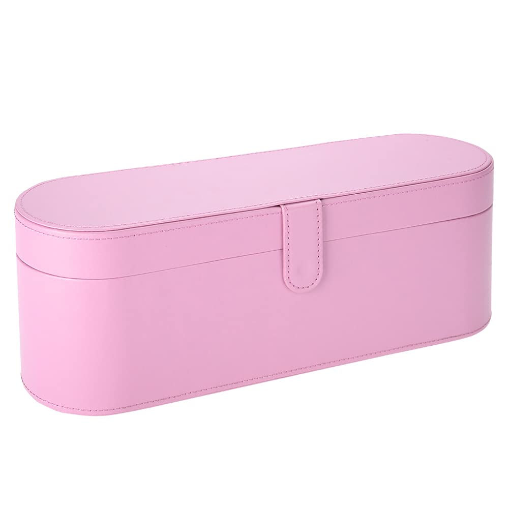 Dyson Supersonic Hair Dryer Travel Case - PU Leather Storage Box with Handle, Pink Gift Box for Women & Men | Perfect for Travel, Home & Salon Use