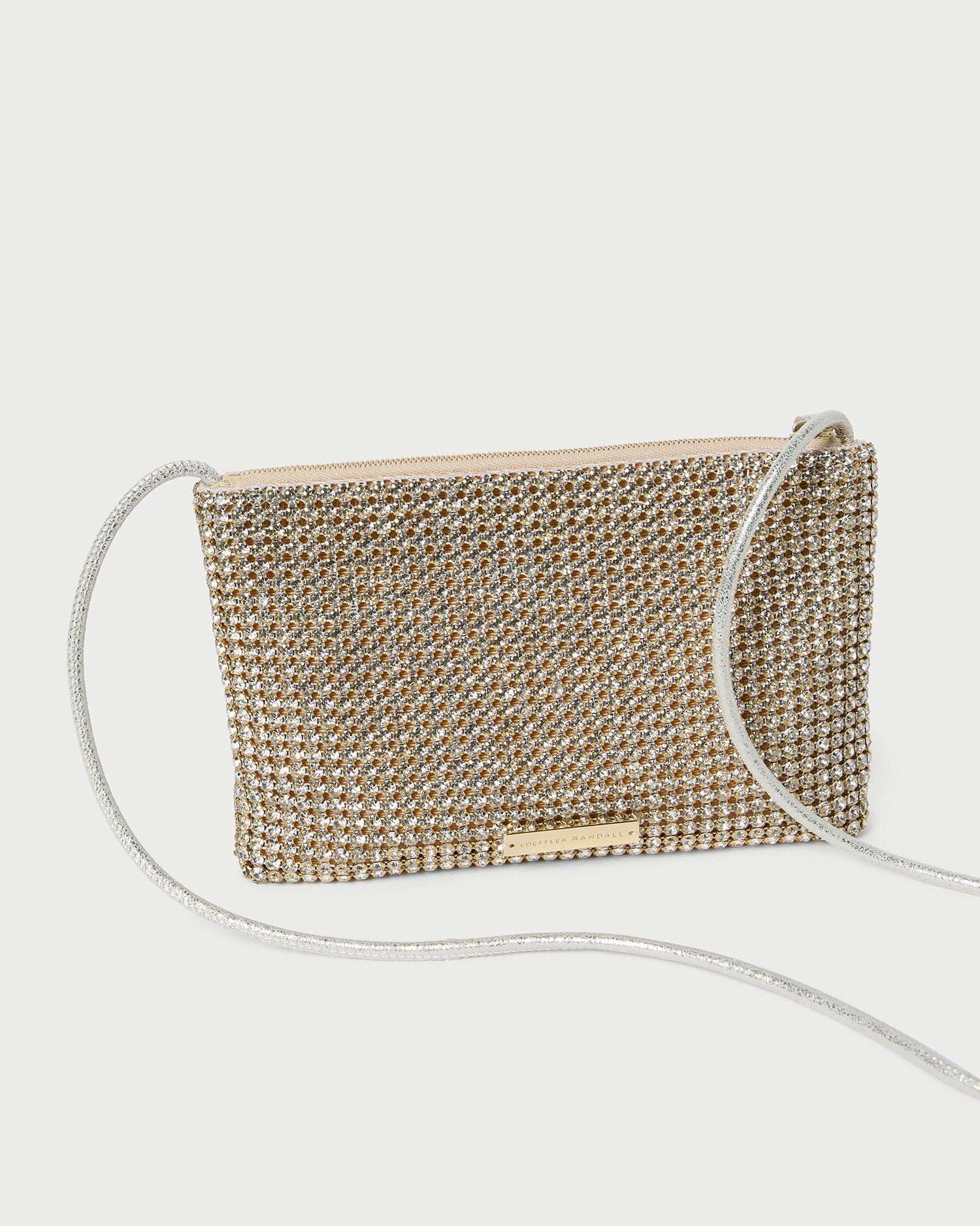 Yasmine Gold Diamanté Crossbody Bag for Women - Elegant Rhinestone Evening Purse - Perfect for Parties, Weddings & Special Occasions
