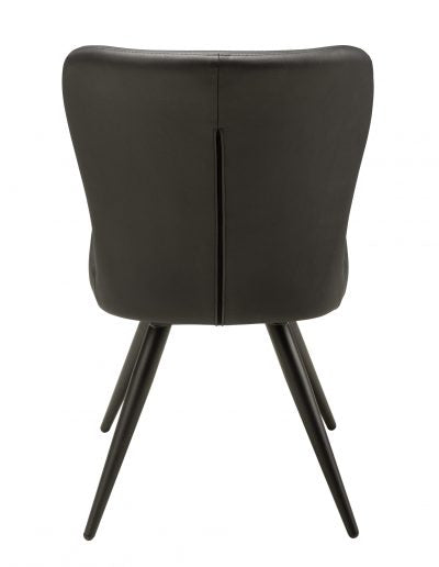 Amelie Black Upholstered Chair - Modern Accent Seating for Living Room, Bedroom, or Office