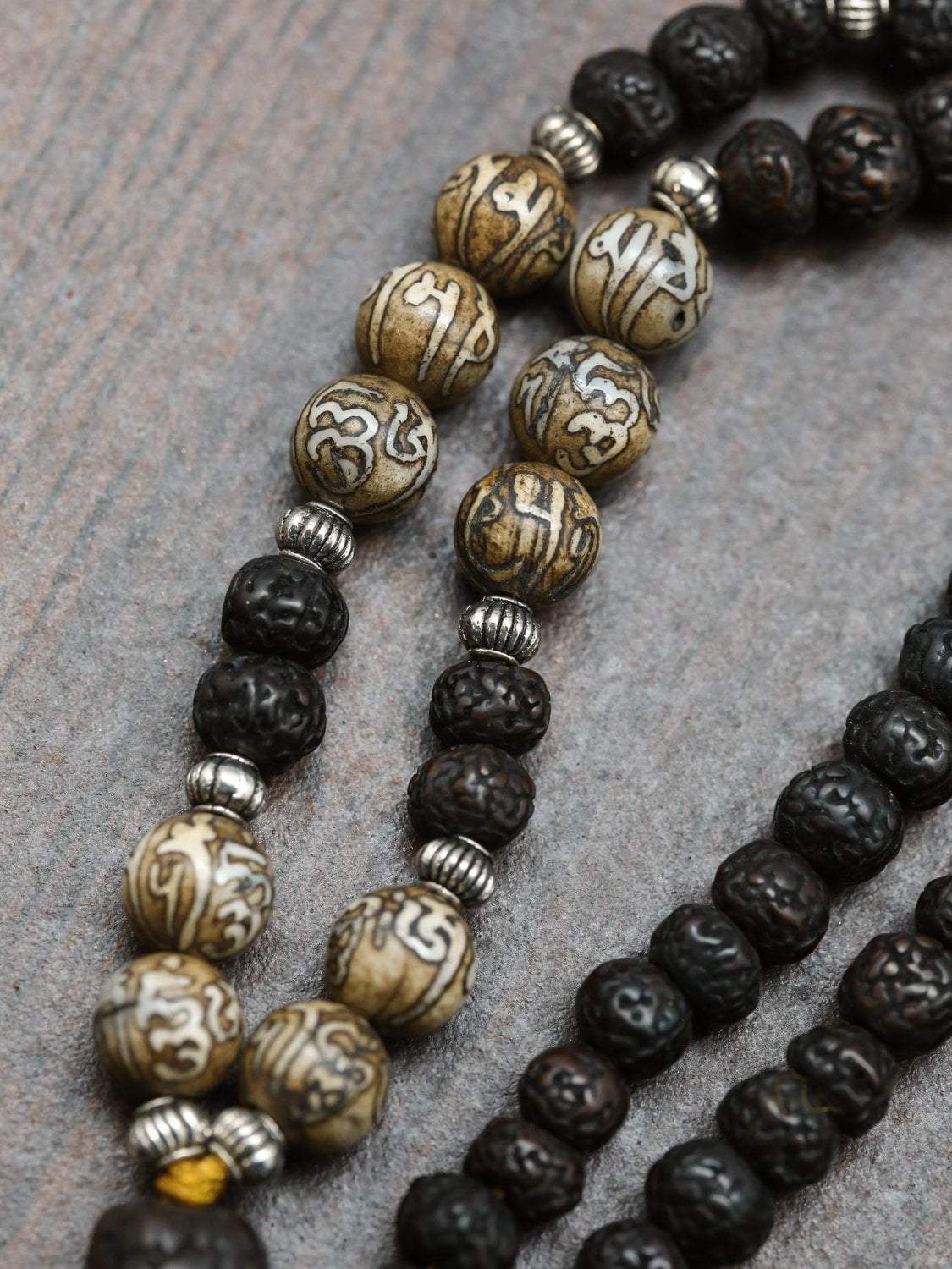 Authentic Rudraksha Mala Prayer Beads Necklace - 108 Sacred Beads for Meditation, Yoga & Spiritual Healing | Perfect for Buddhist, Hindu Practices & Mindful Living