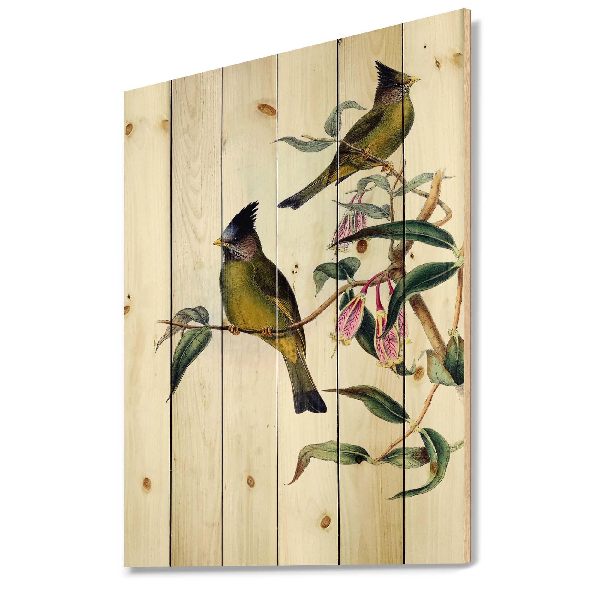 DesignQ Vintage Countryside Animals Farmhouse Wood Wall Decor - Yellow Wood Wall Art, Large Animal Wood Panels Printed on Natural Pine - Perfect for Living Room, Bedroom & Farmhouse Decor