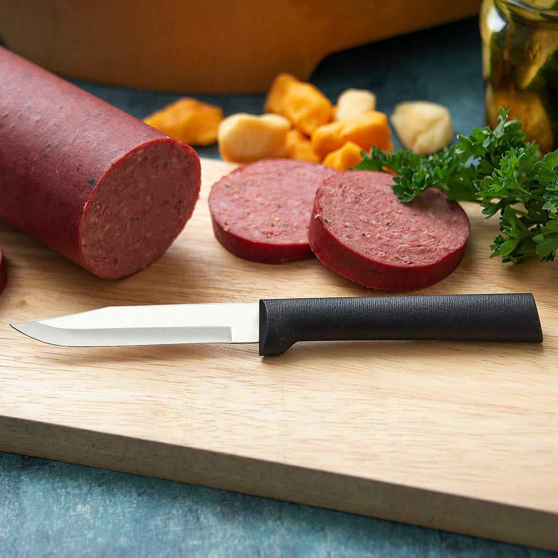 Rada Cutlery 7-Piece Starter Knife Set with Black Handles - Perfect Kitchen Gift for Home Chefs & Cooking Enthusiasts
