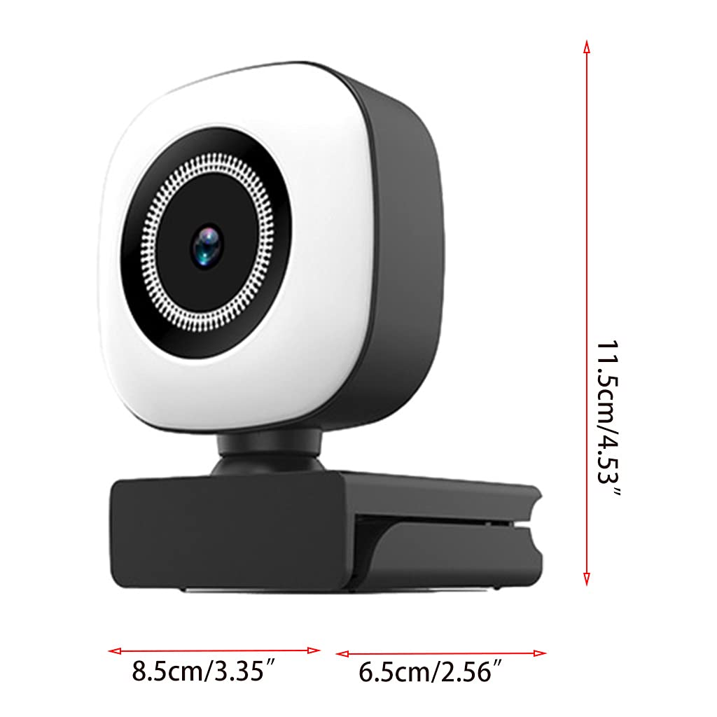 EBVincxmk Auto-Fill Light 1080P USB Webcam with Built-in Microphone & Privacy Cover - HD Streaming Camera for Laptop/PC, Perfect for Zoom Meetings, Online Classes, Live Streaming & Video Recording