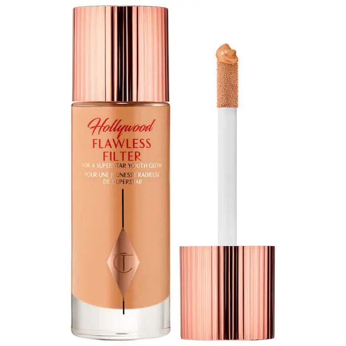 Charlotte Tilbury Hollywood Flawless Filter Radiant Glow Primer - Illuminating Face Base Makeup for Flawless Skin | Perfect for Red Carpet, Photoshoots & Everyday Glow