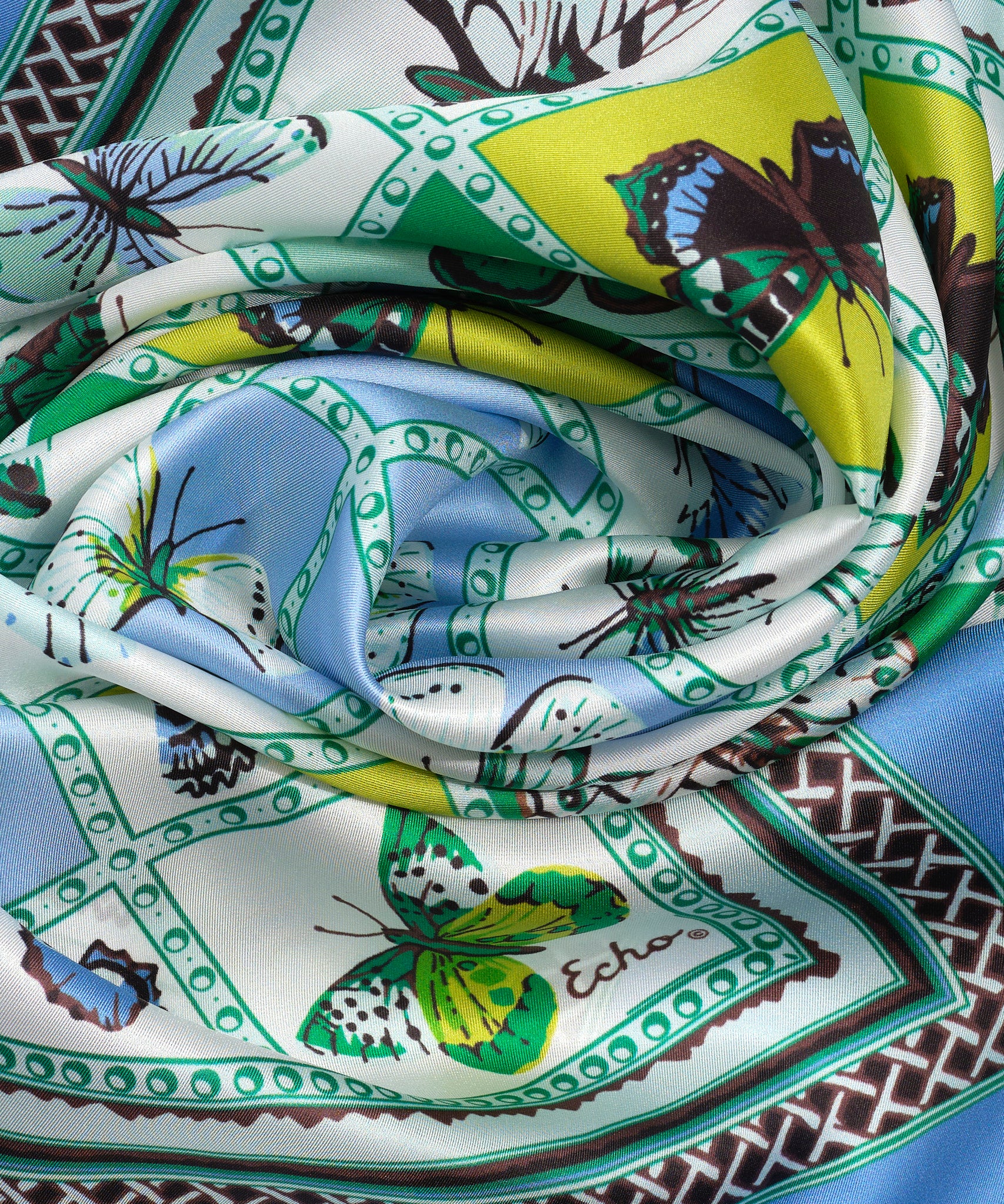 Elegant Butterfly Print Silk Square Scarf - Lightweight Fashion Accessory for Women - Perfect for Neckwear, Hair Accessory, Handbag Decoration & Gift Giving