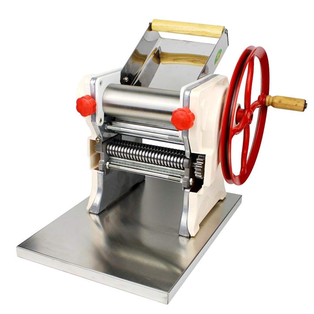 ZKS-KS Manual Pasta Maker Machine - Adjustable Homemade Noodle Maker for Fresh Fettuccine, Spaghetti & More - White (26x26x16cm) - Perfect for Italian Cuisine, Home Cooking & Restaurant Use