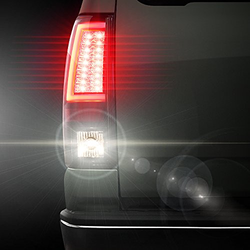 AKKON Black V2 LED Tail Lights & Brake Lamps Pair for 2003-2006 Chevy Silverado & 2005-2007 Silverado Hybrid Pickup Truck - Enhanced Visibility & Style for Night Driving & Off-Road Adventures