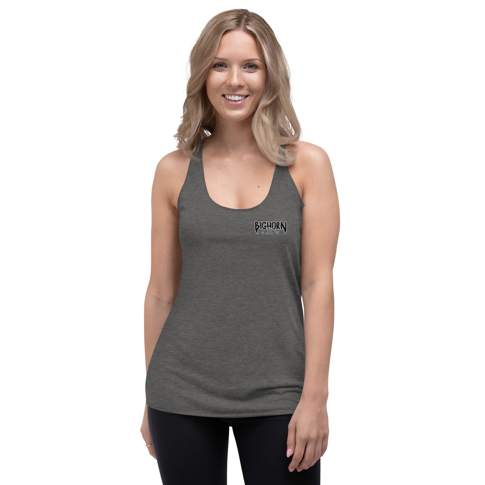 Bighorn Athletics Iron Sharpens Iron Women's Racerback Tank Top - Workout & Gym Essential for CrossFit, Running & Fitness Training