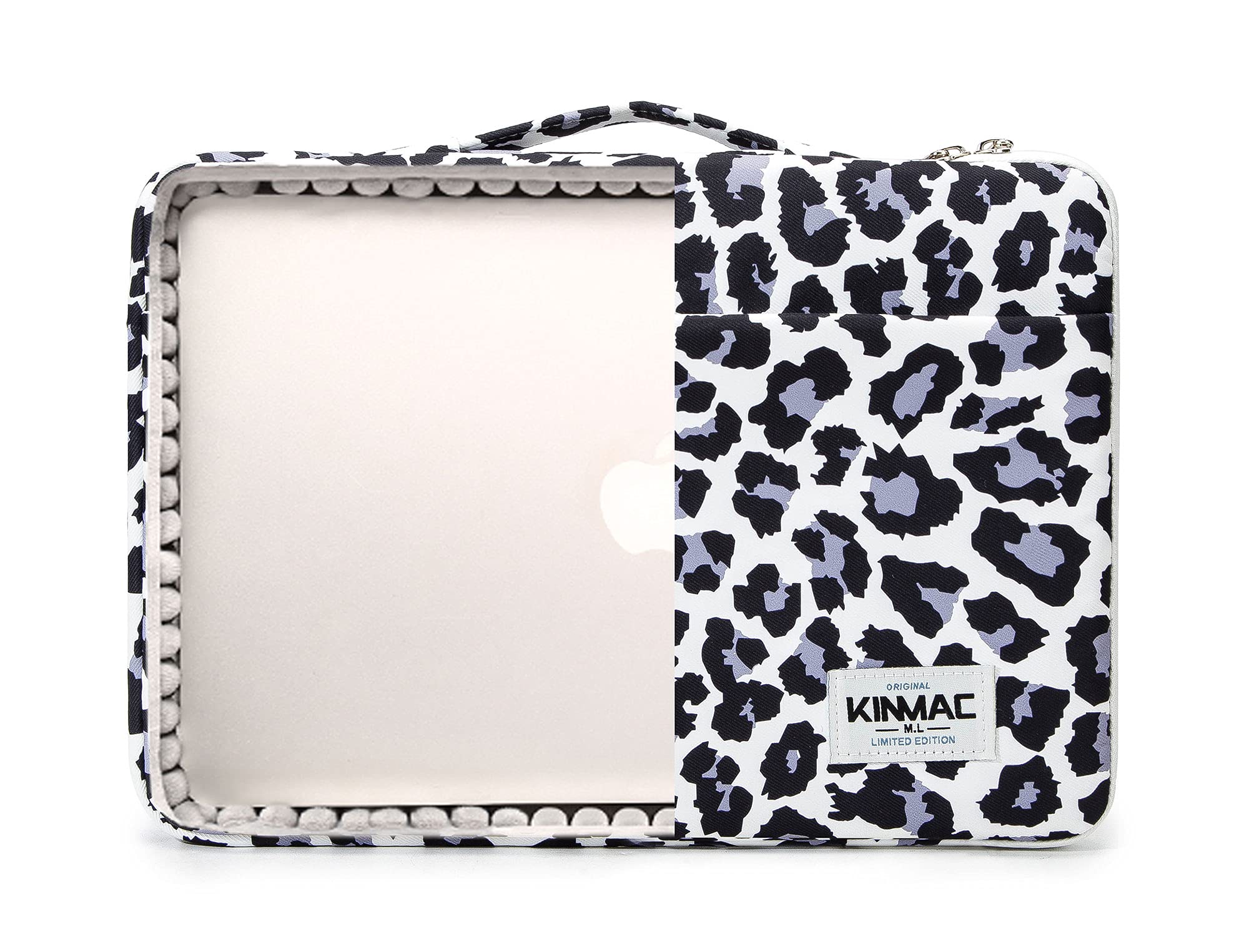 360° Waterproof Laptop Sleeve Case for MacBook Pro 16 & 15-15.6 Inch - Shockproof Protective Bag with Handle (Leopard Print) - Perfect for Travel, Office & School Use