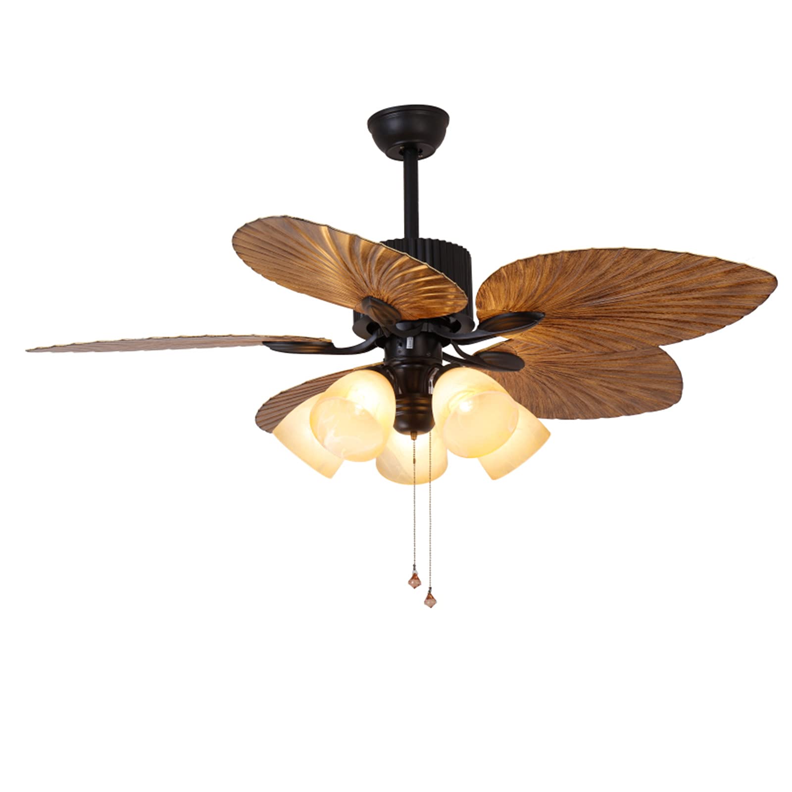 52 Inch Modern Ceiling Fan with Remote Control - Dimmable LED Light Kit & Quiet Frequency Conversion Technology, Khaki Finish | Ideal for Living Room Cooling, Bedroom Air Circulation & Office Lighting Solutions