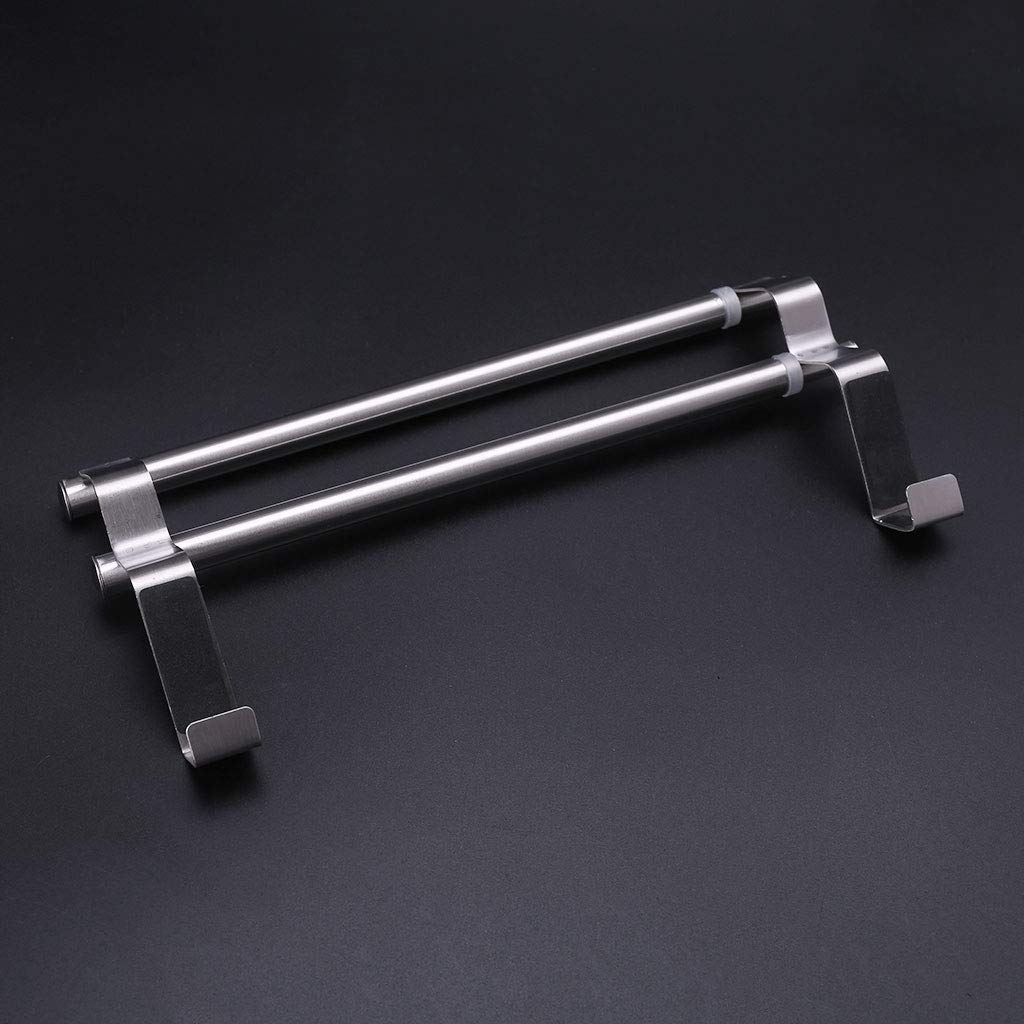 Asukohu Adjustable Over Door Towel Rack - Expandable Hanging Bar for Bathroom, Kitchen & Hotel Storage - Space Saving Shelf Organizer for Towels, Robes & Clothes (Perfect for Small Spaces & Closet Organization)