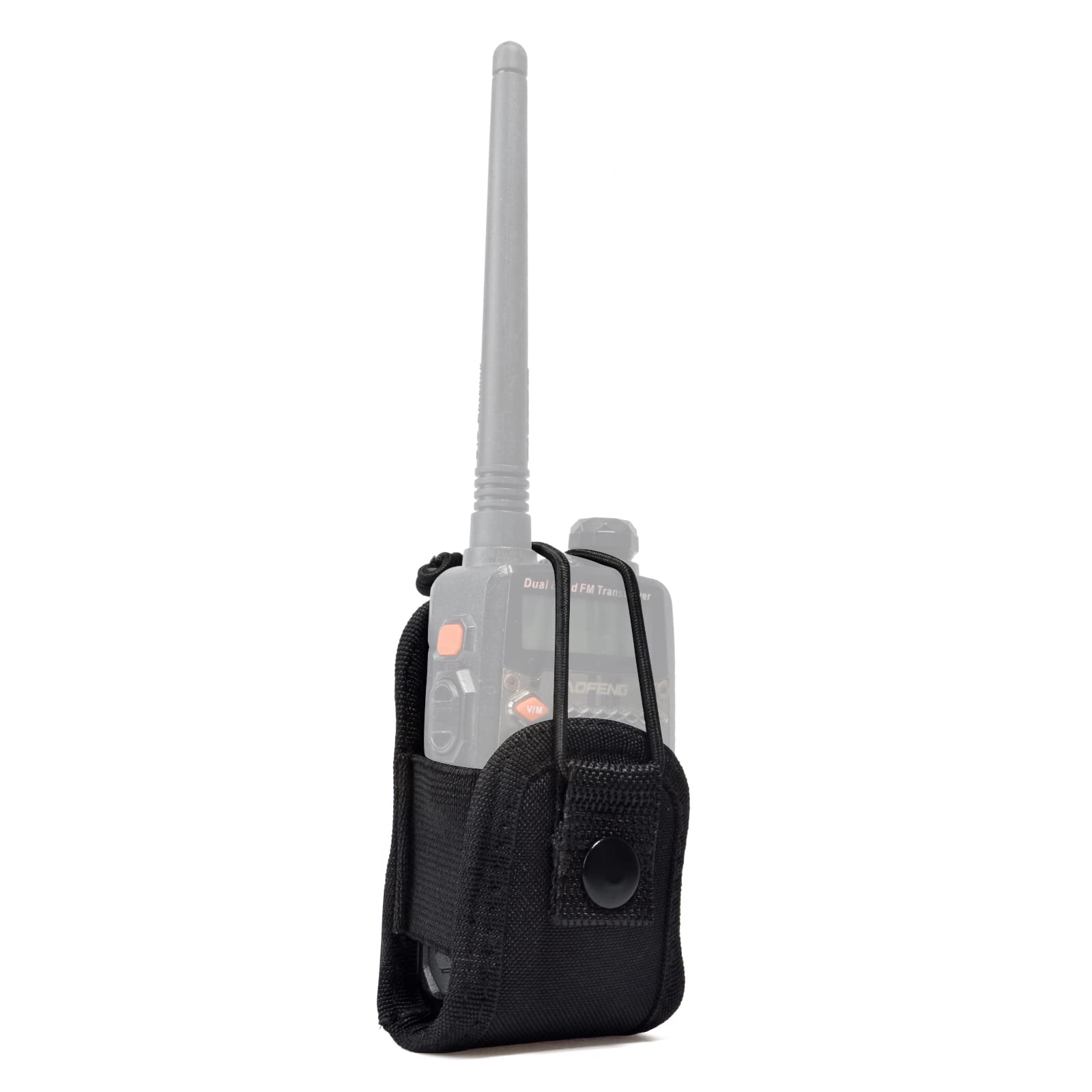 HYS Universal Radio Holster Belt Clip Case - Compatible with Baofeng UV5R, 888S, Motorola Talkabout, Midland, Cobra Walkie Talkies - Hands-Free Belt or Shoulder Strap Mount for Outdoor, Hiking, Camping, Security & Emergency Use
