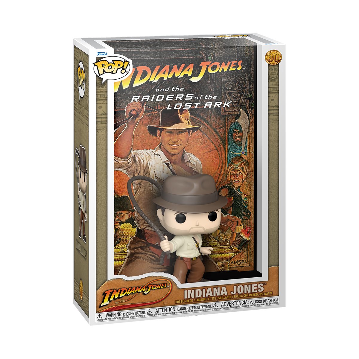 Indiana Jones Raiders of the Lost Ark Funko Pop! Vinyl Figure #30 - Collectible Movie Poster Edition with Protective Case | Perfect for Display, Gifts & Pop Culture Collections