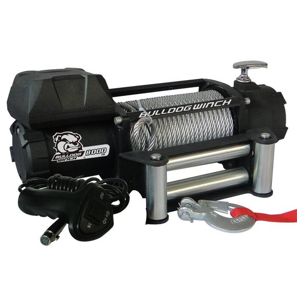 Bulldog Winch 8000 lb Heavy Duty Winch with Steel Wire Rope - Off-Road Recovery, Towing, and Truck Accessories for Jeep, ATV, and 4x4 Vehicles