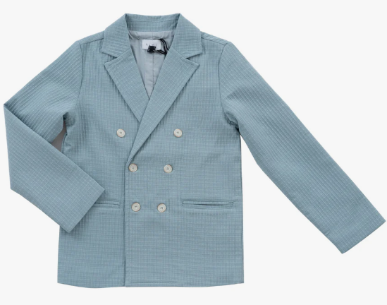 KIPP (KLAI) Plaid Textured Blazer for Boys 2-10 Years - Stylish Kids Formal Wear for School, Parties & Special Occasions