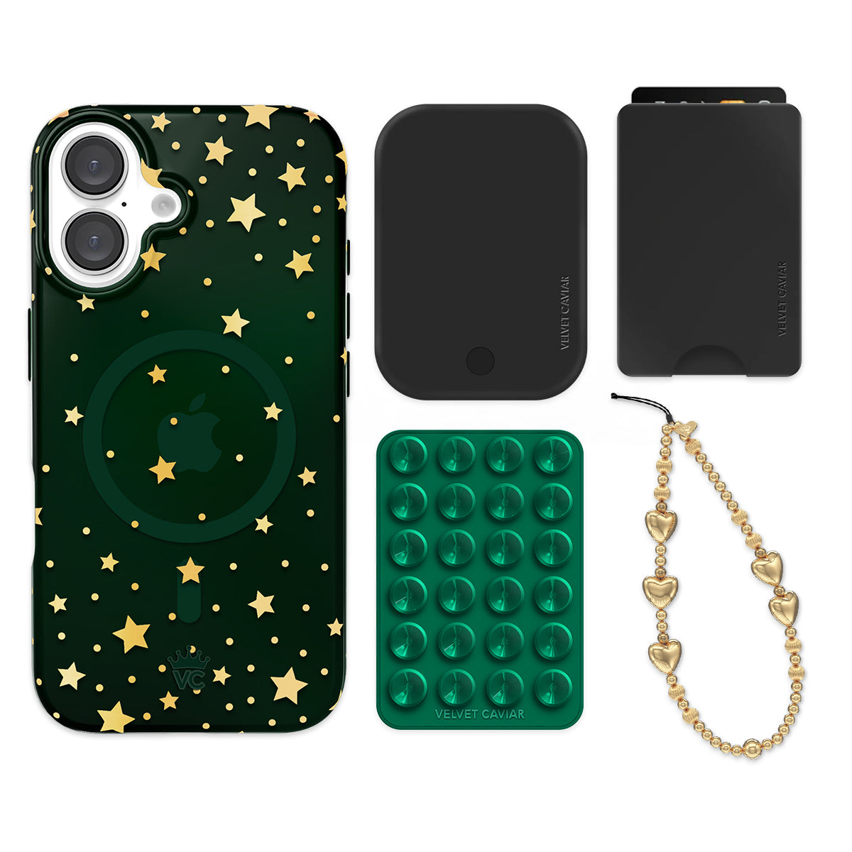 Evergreen Stars iPhone Wallet Case with Card Holder - Slim Protective Cover for iPhone 13/14/15 Pro Max - Perfect for Travel, Shopping & Everyday Use