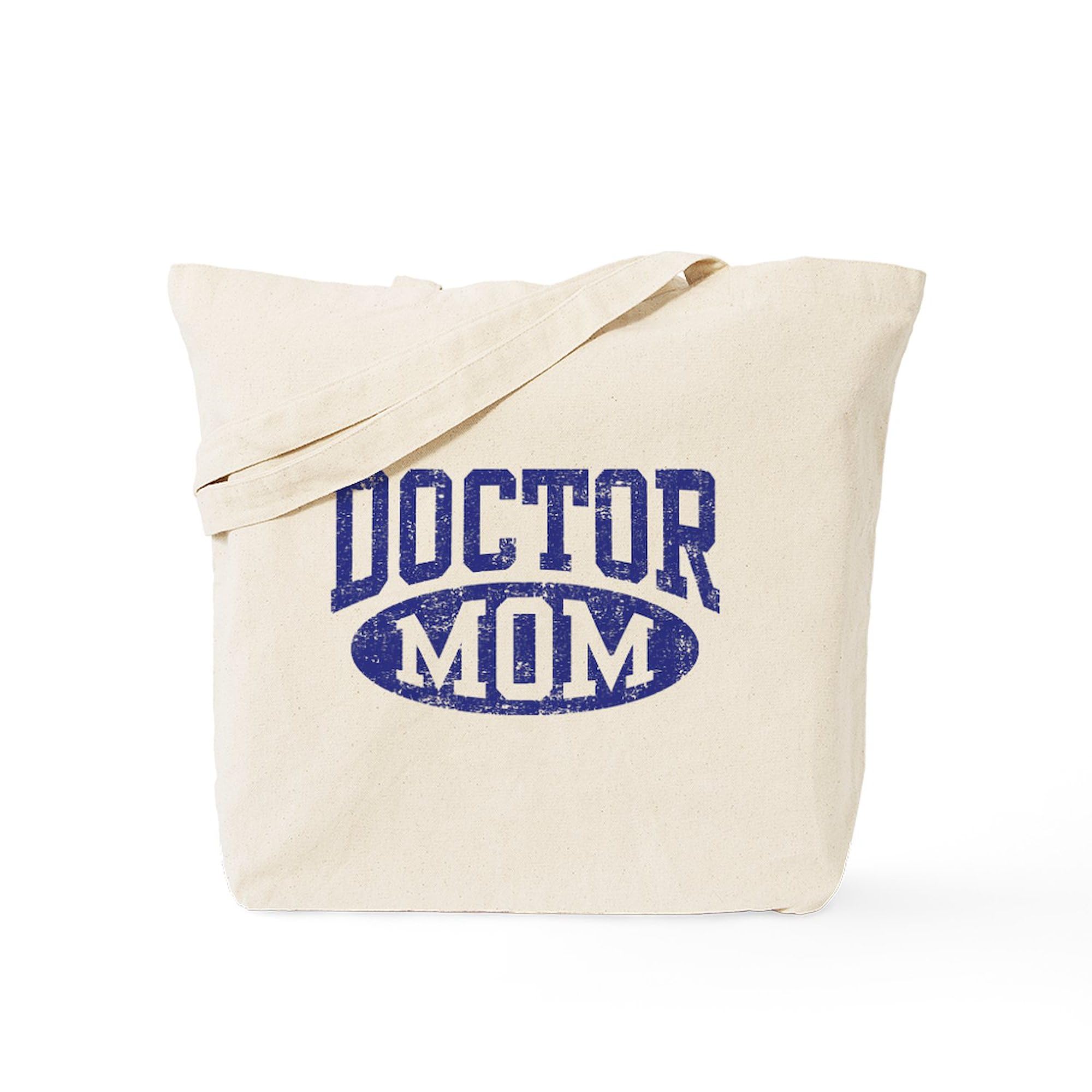 Doctor Mom Tote Bag - Natural Canvas Reusable Shopping Bag for Women | Perfect for Groceries, Work, Beach & Everyday Use