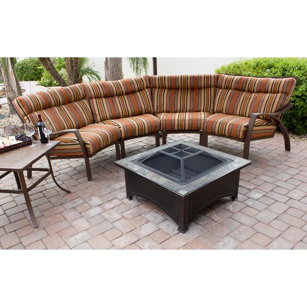 Premium Outdoor Slate Top Wood Burning Fire Pit - Heavy Duty Steel Fireplace for Backyard, Patio, and Camping - Perfect for Roasting Marshmallows, Bonfires & Outdoor Gatherings