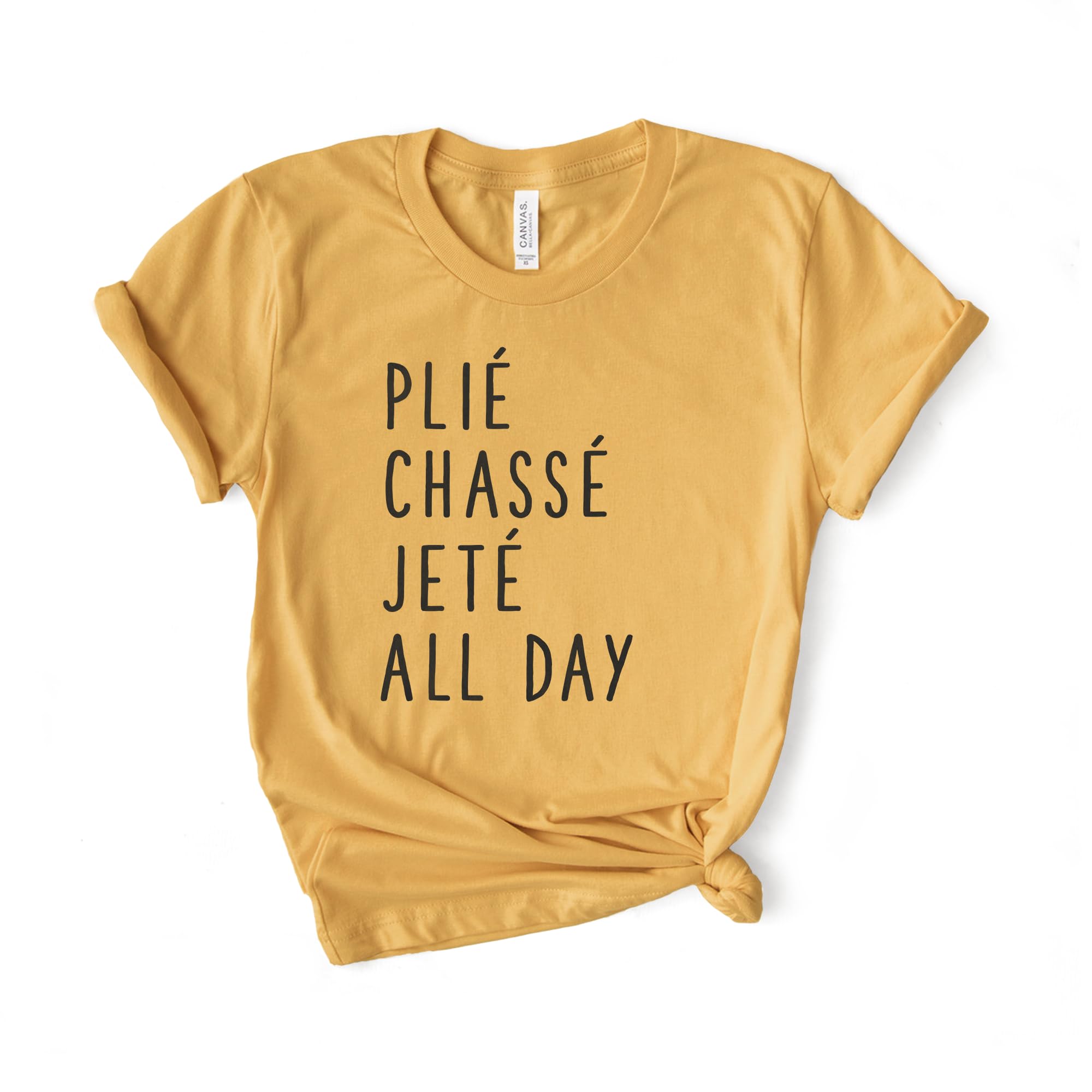 Plié Chasse Jete All Day Ballet Dance Shirt - Softstyle Unisex Ballerina Tee - Perfect Gift for Dancers & Dance Lovers - Ideal for Ballet Class, Dance Practice, and Casual Wear