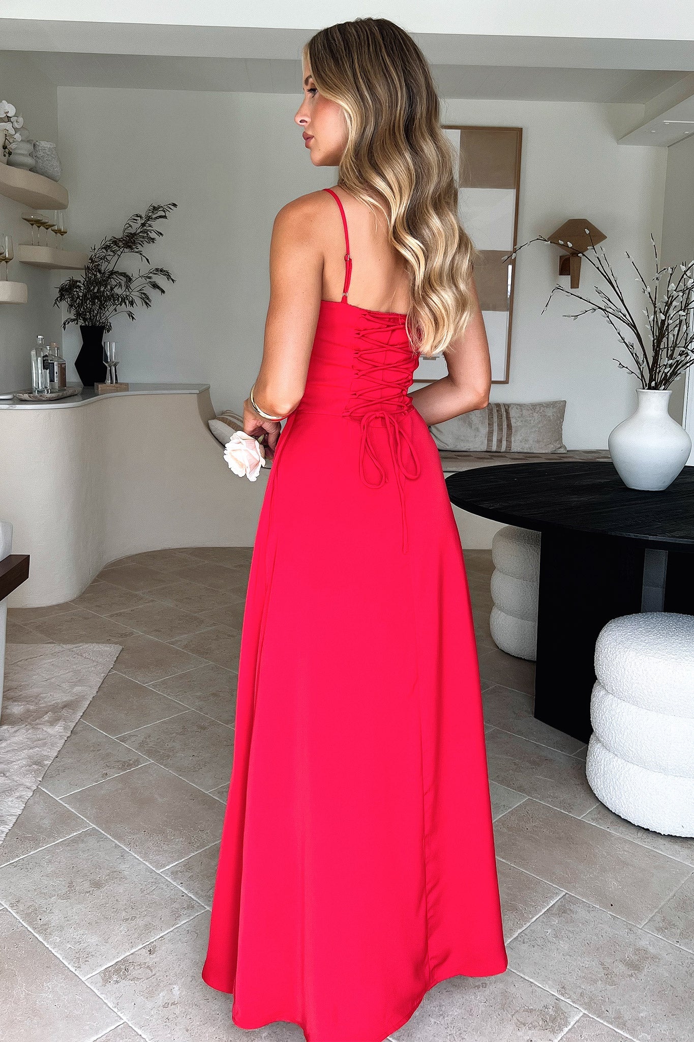 Magdalena Maxi Dress - Flowy Long Red Summer Dress for Women | Perfect for Beach, Vacation & Casual Outings