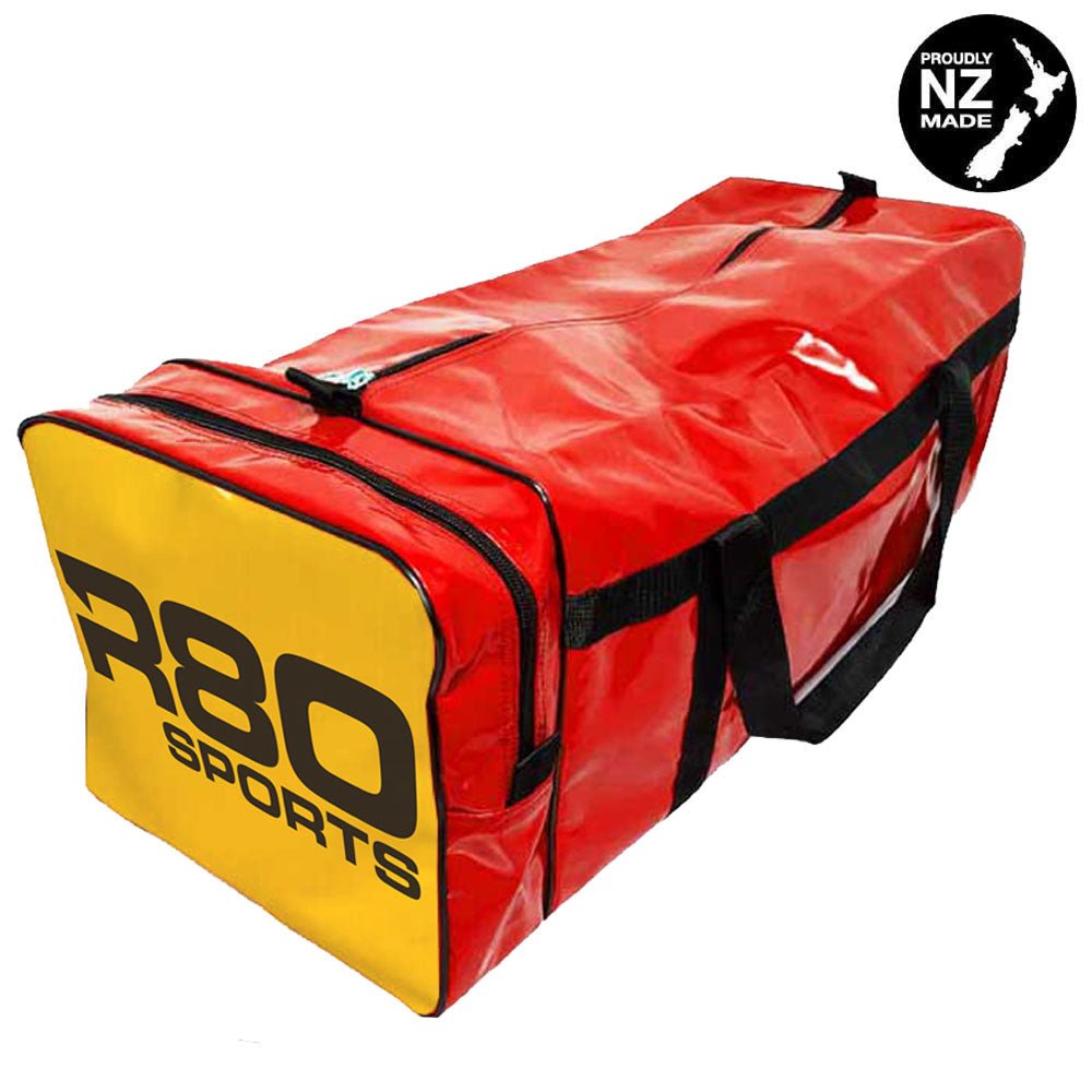R80 Club Kit Colors Gear Bag Red with End Pocket - Durable Sports Equipment Storage for Golf, Tennis & Gym Accessories