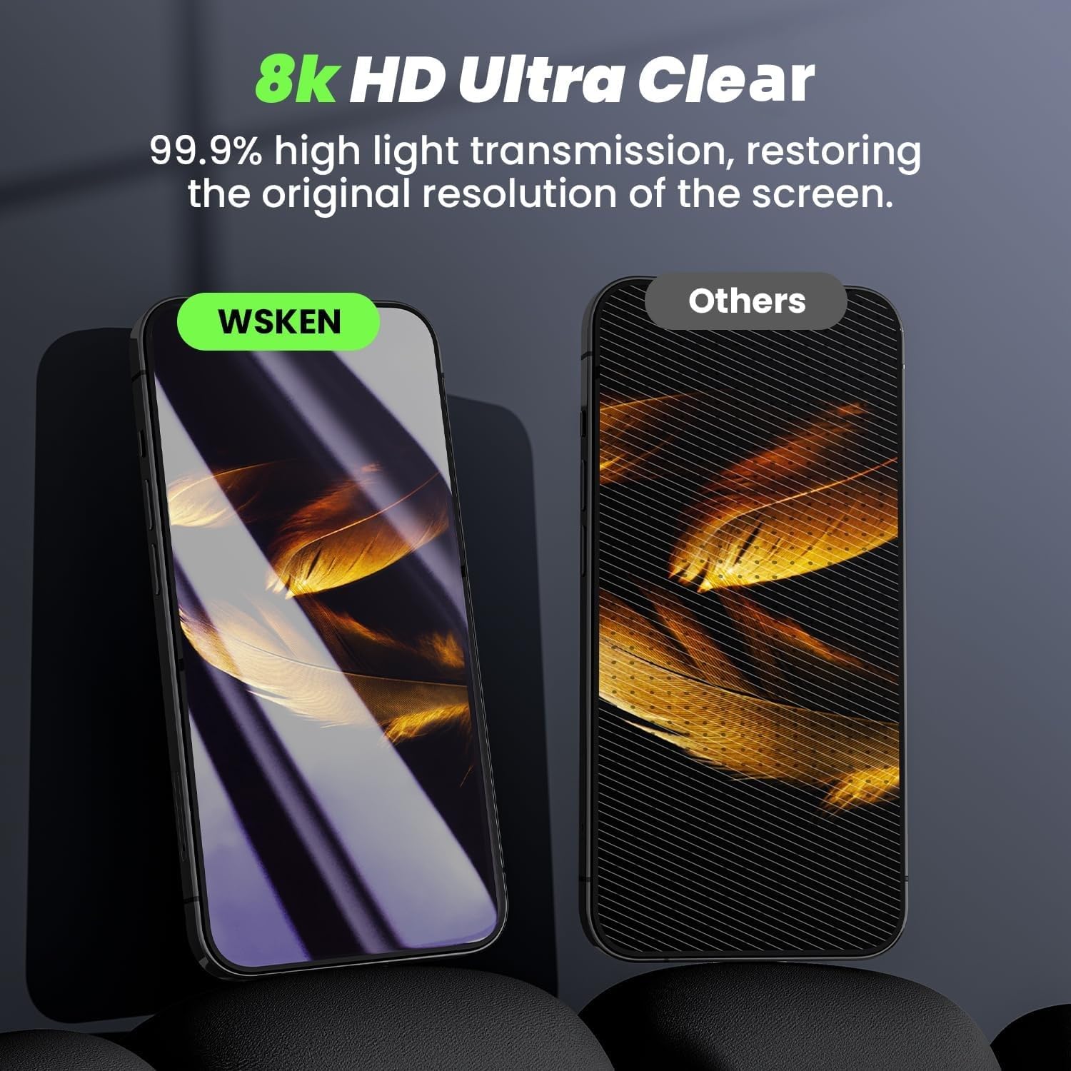 WSKEN Tempered Glass Screen Protector for Samsung Galaxy S24 6.1 inch - 2 Pack, Anti-Glare, 9H Hardness, 10X Shatterproof, Full Coverage, Fingerprint Unlock Support, Auto Dust Removal, Zero Bubble - Perfect for Daily Use, Gaming, and Outdoor Activities
