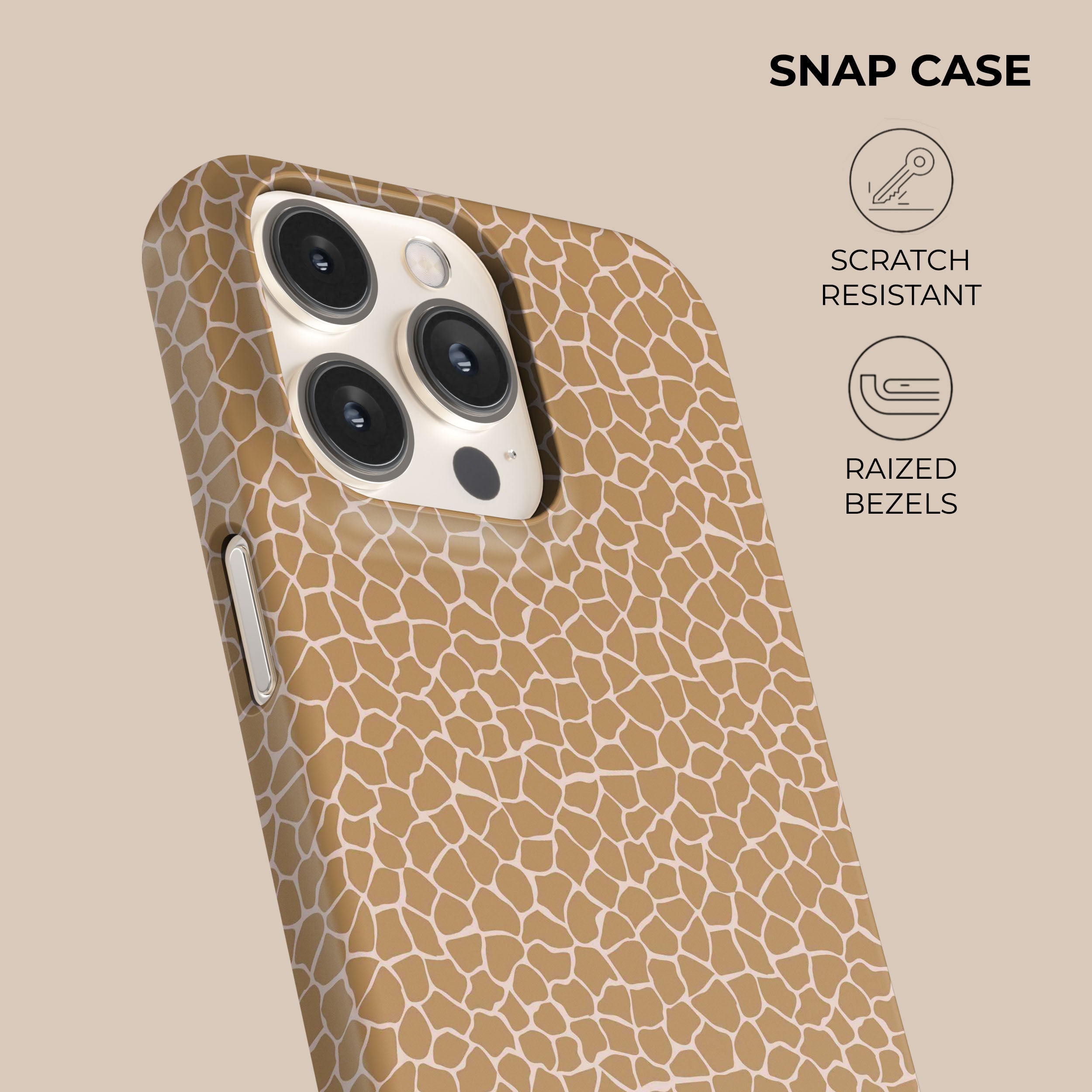 Stylish Orange Reptile Pattern Phone Case - Durable & Protective Cover for iPhone & Android - Perfect for Outdoor Adventures & Nature Lovers