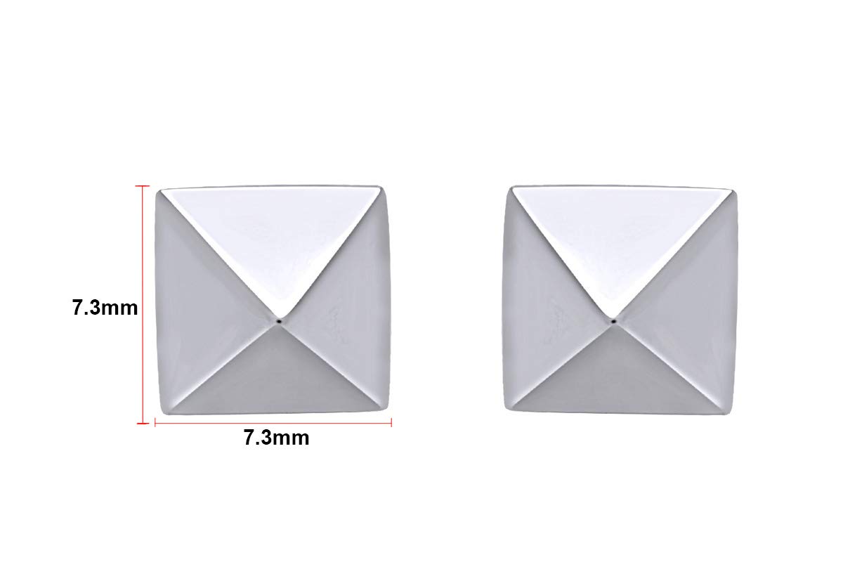 14K Gold Plated 925 Sterling Silver 3D Pyramid Stud Earrings for Women - Valentine's Day Gift, Anniversary Present, Birthday Jewelry for Her - Perfect for Date Nights, Parties and Special Occasions