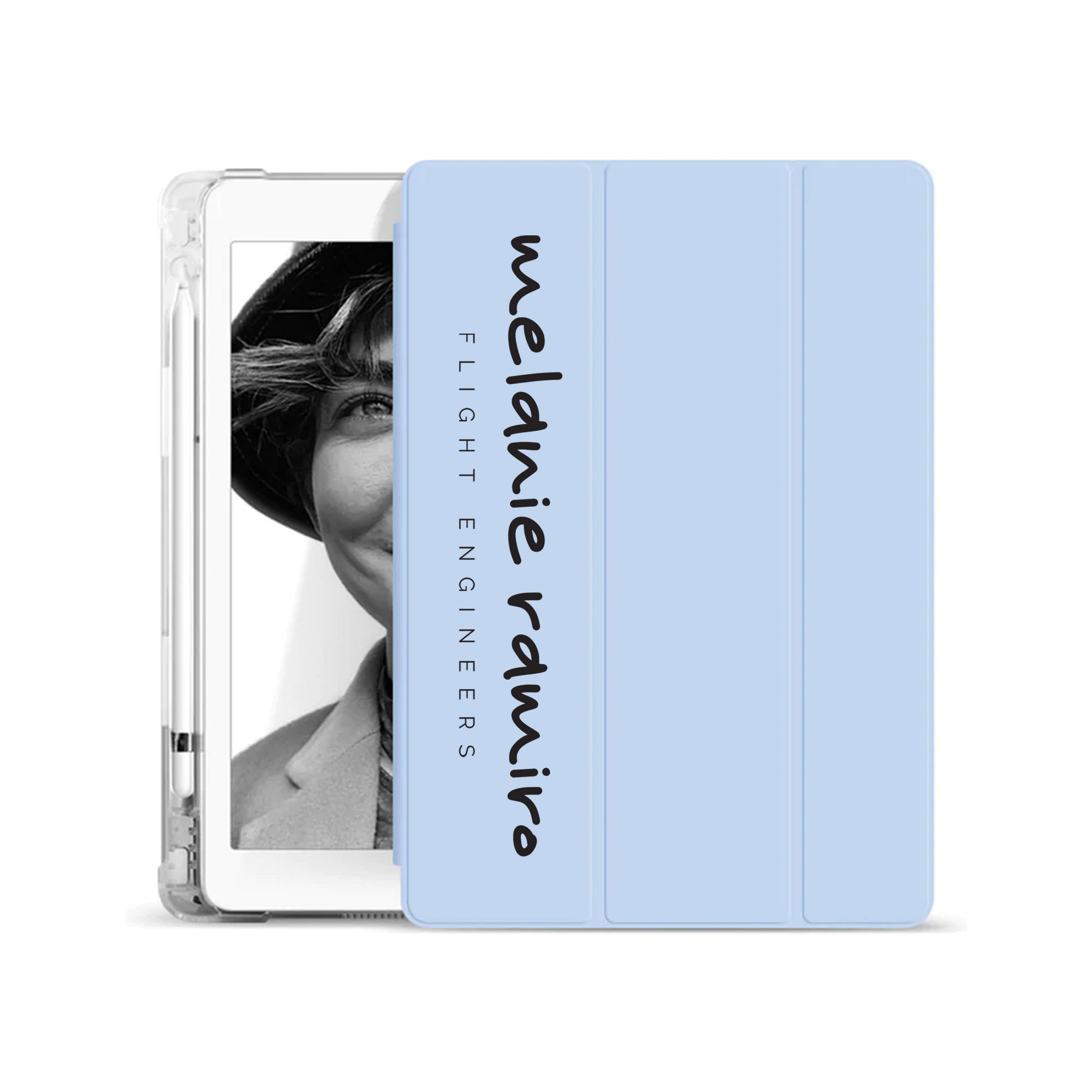 Premium iPad See-Through Case with Signature & Occupation 55 - Slim Protective Cover for Work, School & Travel