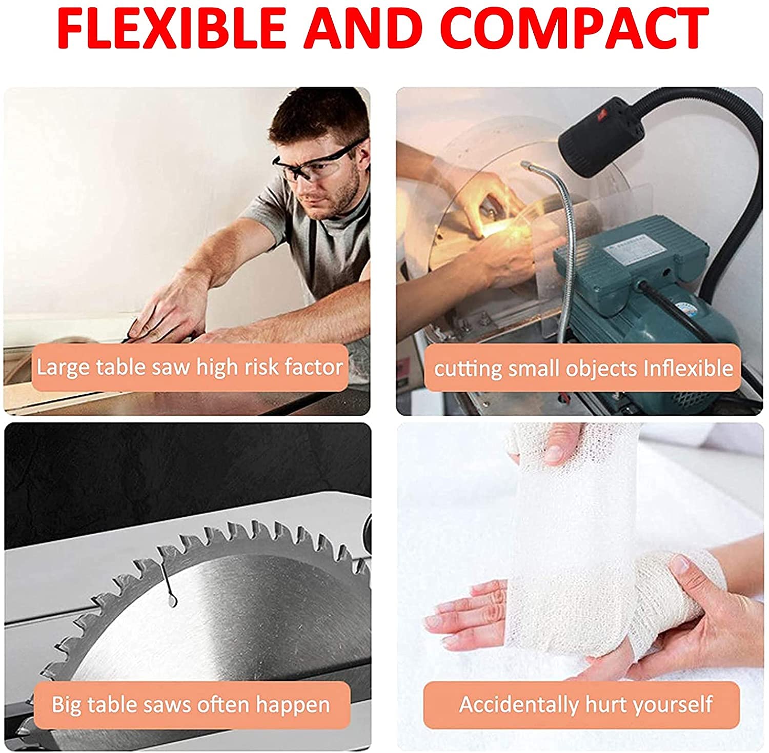 ZJDYDY Multifunctional Table Saw - Household Small Cutting Machine with Polishing Function, Adjustable Bench-Top Circular Saw for DIY Woodworking & Handmade Models (Size B) | Perfect for Home Workshops, Craft Projects & Wood Cutting Tasks